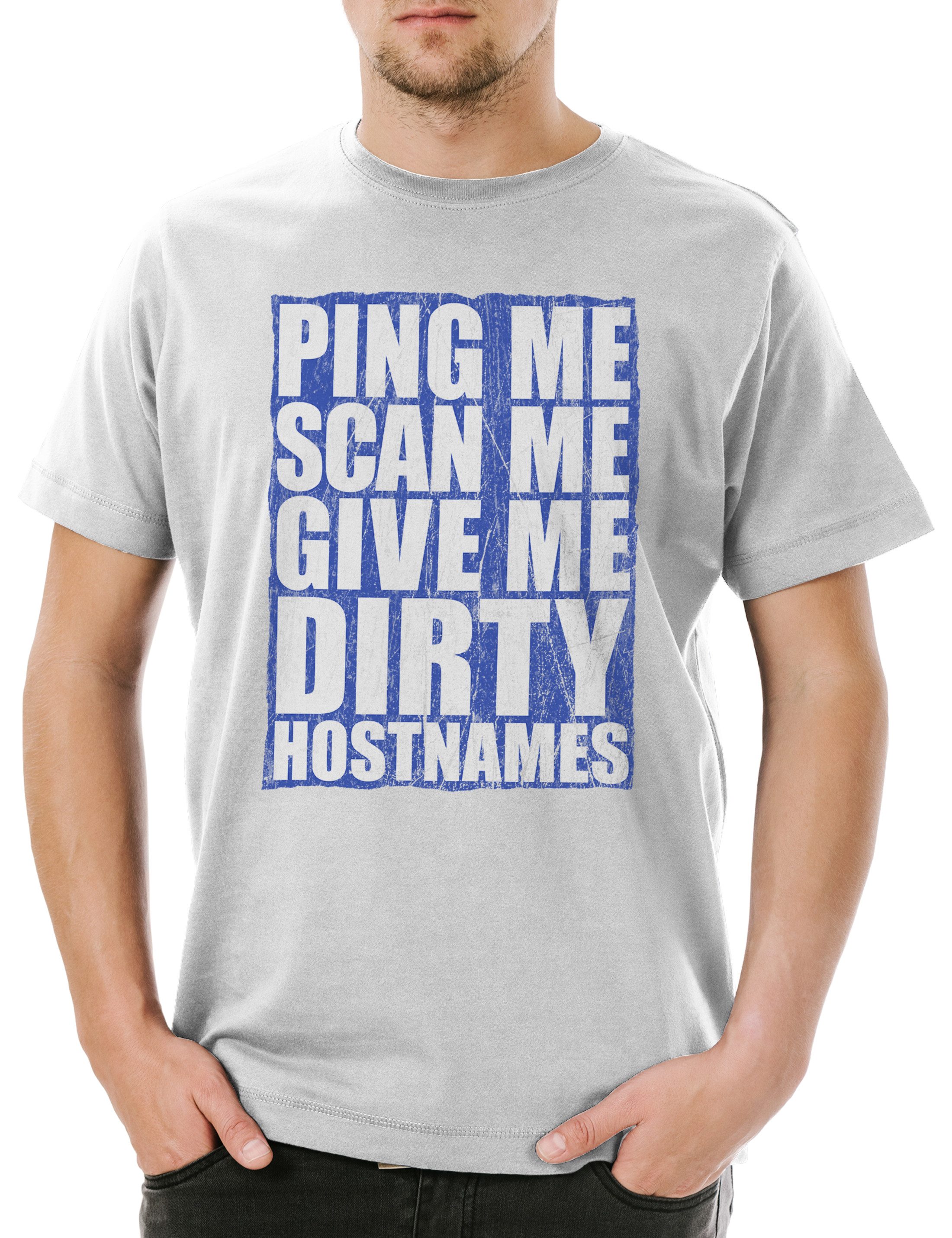 Print-Shirt Ping Me Scan Me Herren T-Shirt Internet Programmierer PC IT