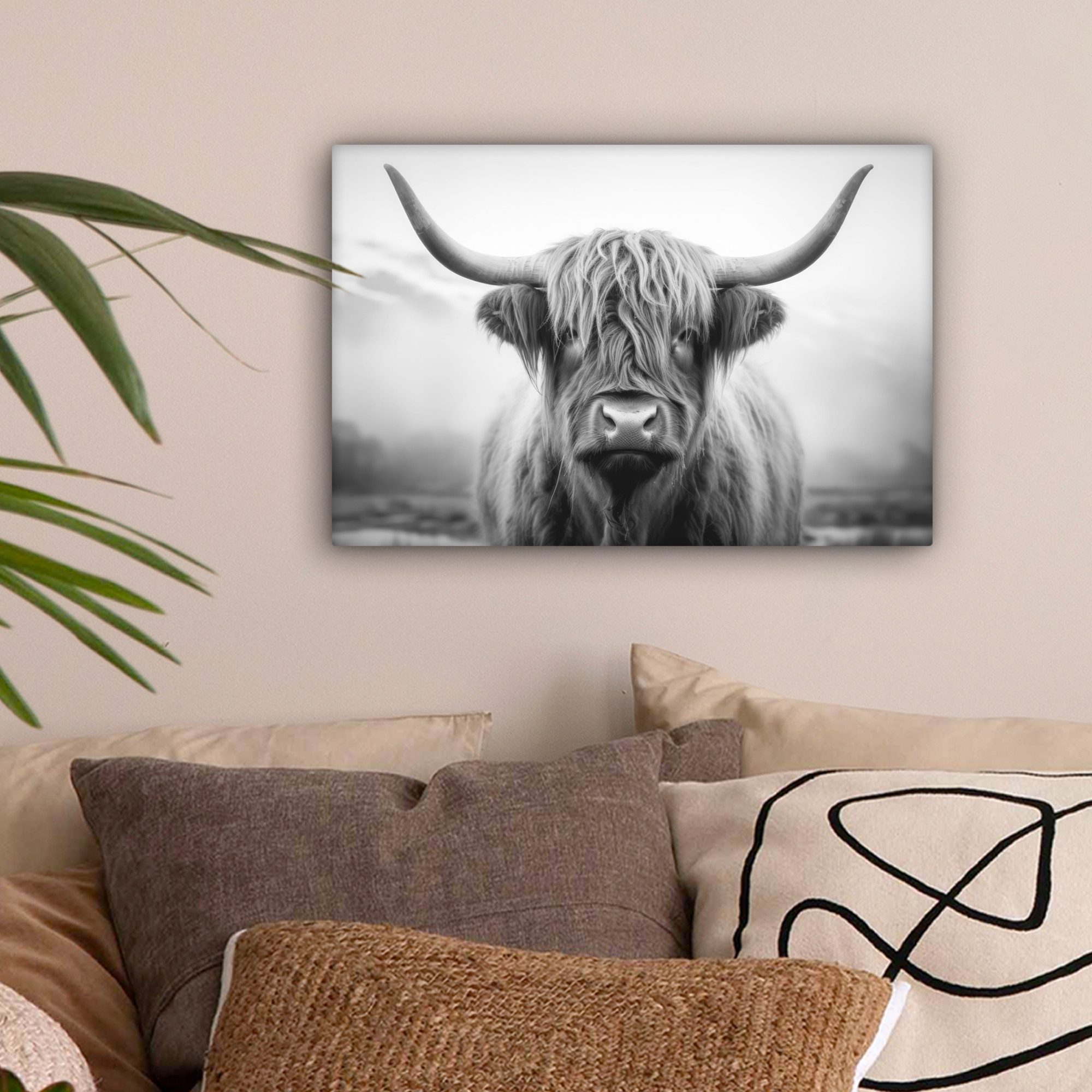OneMillionCanvasses® Leinwandbild Schottischer Highlander - Tierportrait günstig online kaufen