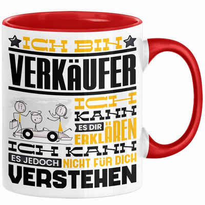 Trendation Tasse Verkäufer Geschenk Kaffee-Tasse Geschenkidee für Verkäufer Ich Bin Ver