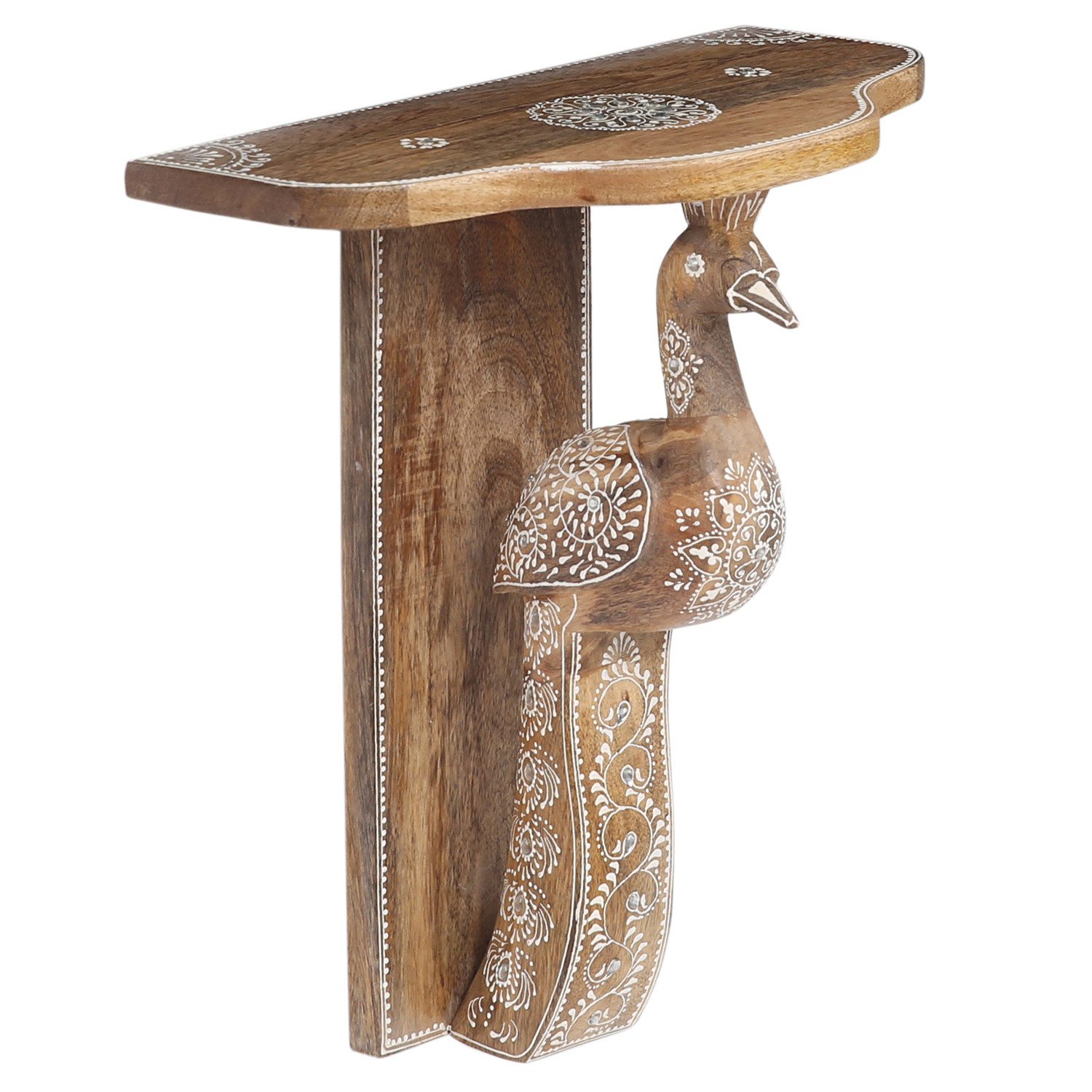 Marrakesch Orient & Mediterran Interior Konsolentisch Boho-decoratie Wandplank Wanddecoratie Console Anshana (1-St), Handarbeit