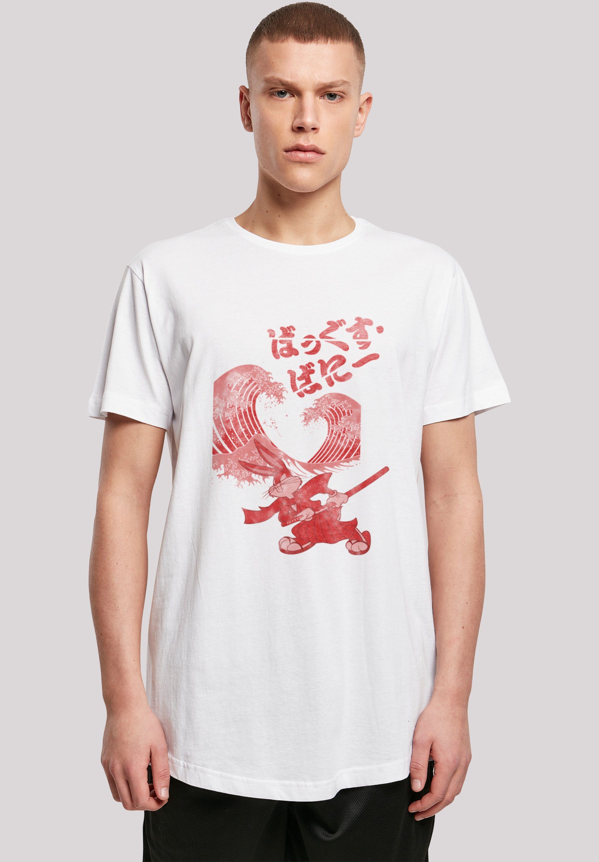 Tunes T-Shirt Print Bugs Bunny Looney F4NT4STIC weiß Shogun'