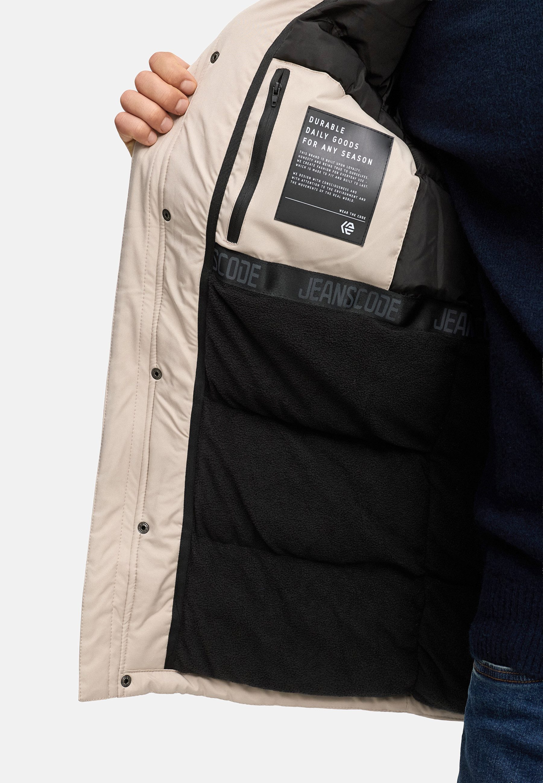 Indicode Wintermantel Herren INTardil Herrenparka Herrenjacke mit Kapuze und Innentaschen