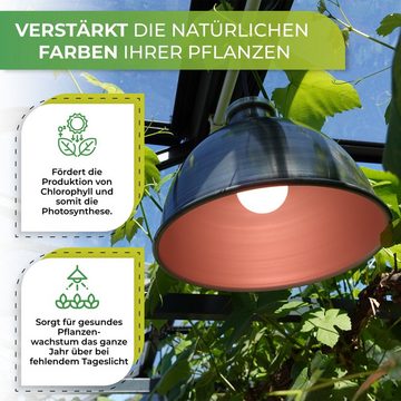 Bio Green LED-Lichtsystem Pflanzenleuchte FLORABOOSTER 500 mit 6,5 Watt LED-Pflanzenlampe - Zink, E27, 1 St., weiß