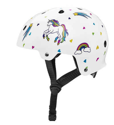 Electra Kinderfahrradhelm Unicorn Weiß Metallic, Skaterhelm, M=55-58 cm, ab ca. 9 Jahre