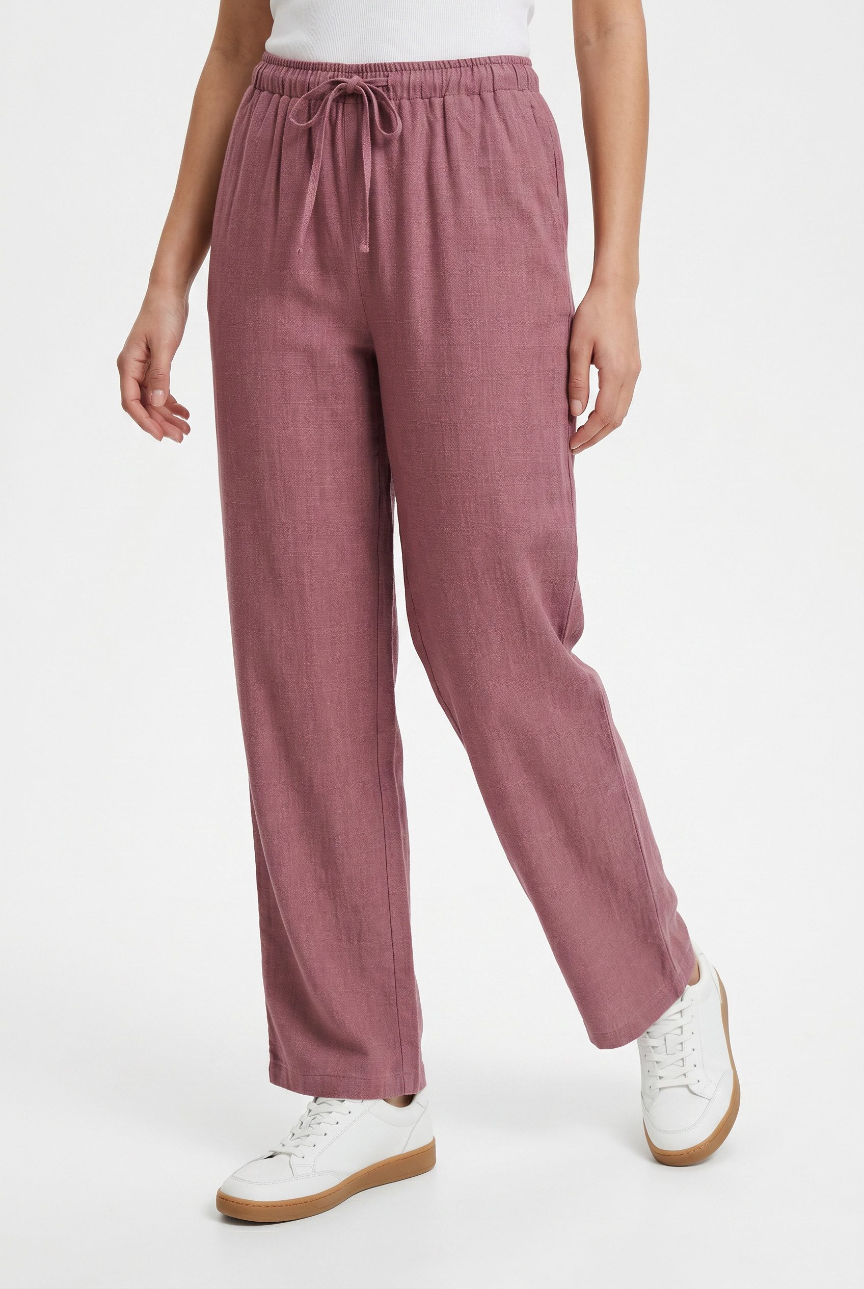 ONLY Schlupfhose ONLSIESTA MW PULL-UP LINEN BL PNT NOOS Viskosemischung