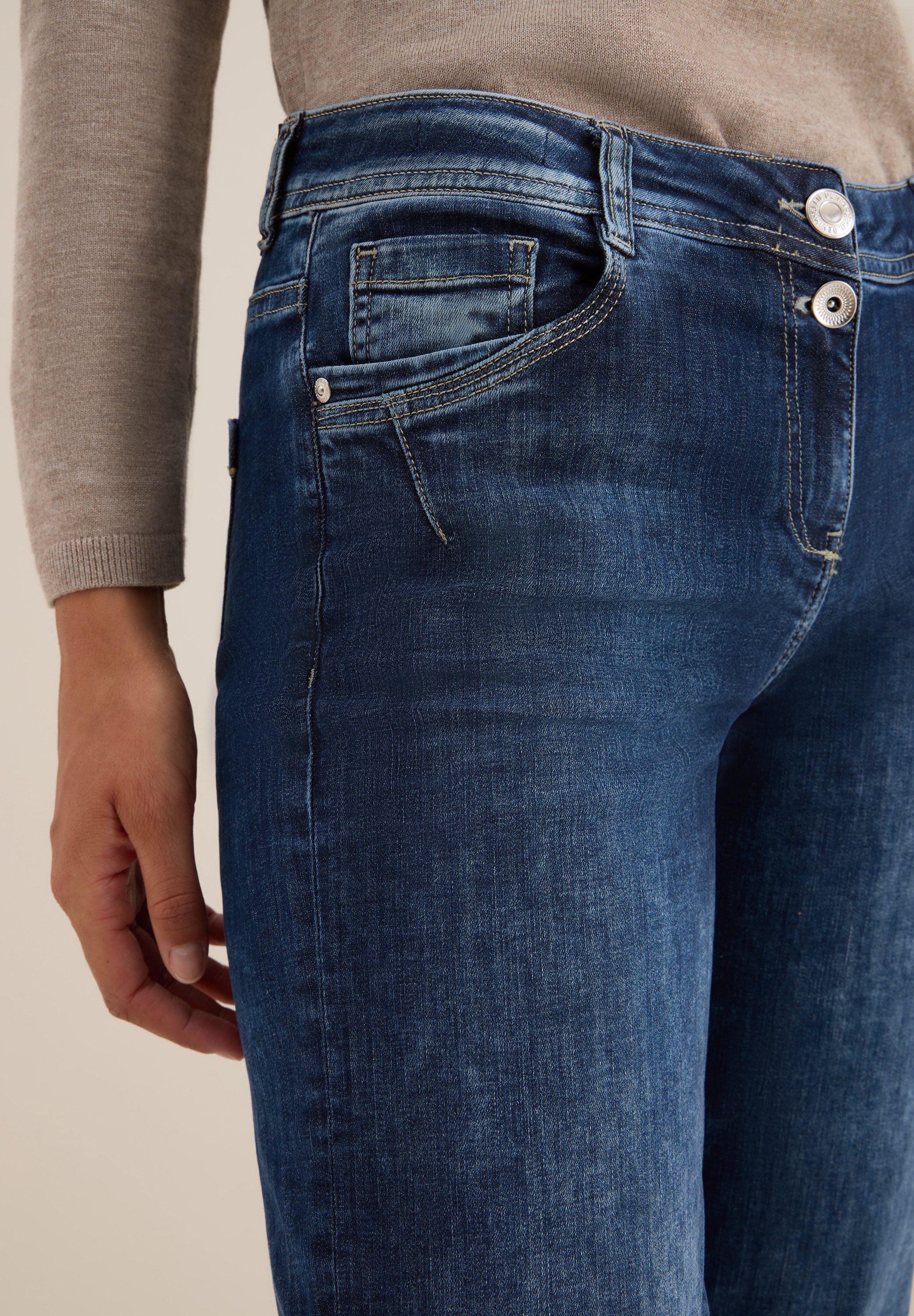 CECIL Weite Jeans Style NEELE mit Stretch