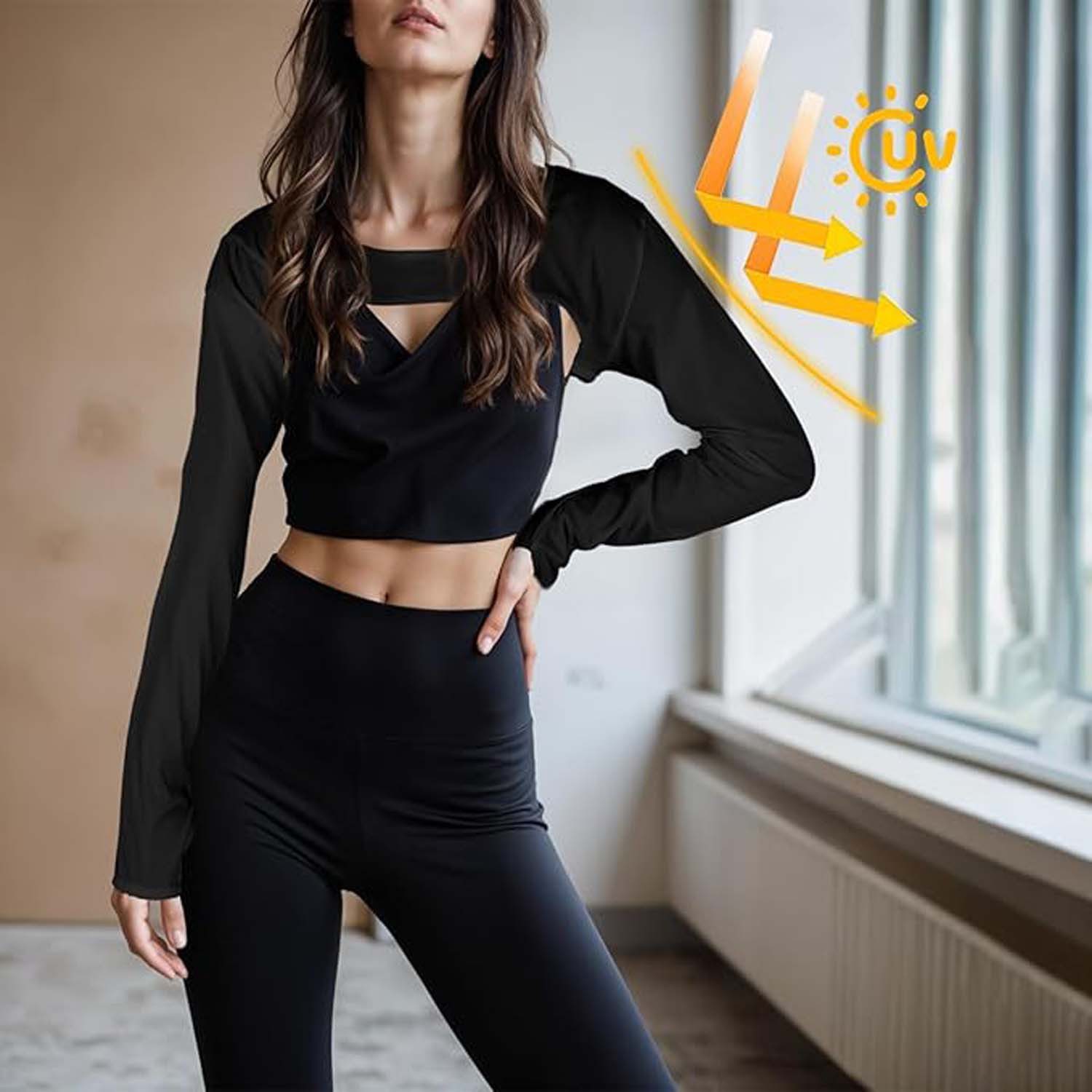 Zaewry Armstulpen Sommer Armlinge Herren Damen UV-Schutz mit Fingerlöchern für Radsport – Bild 5 von 5