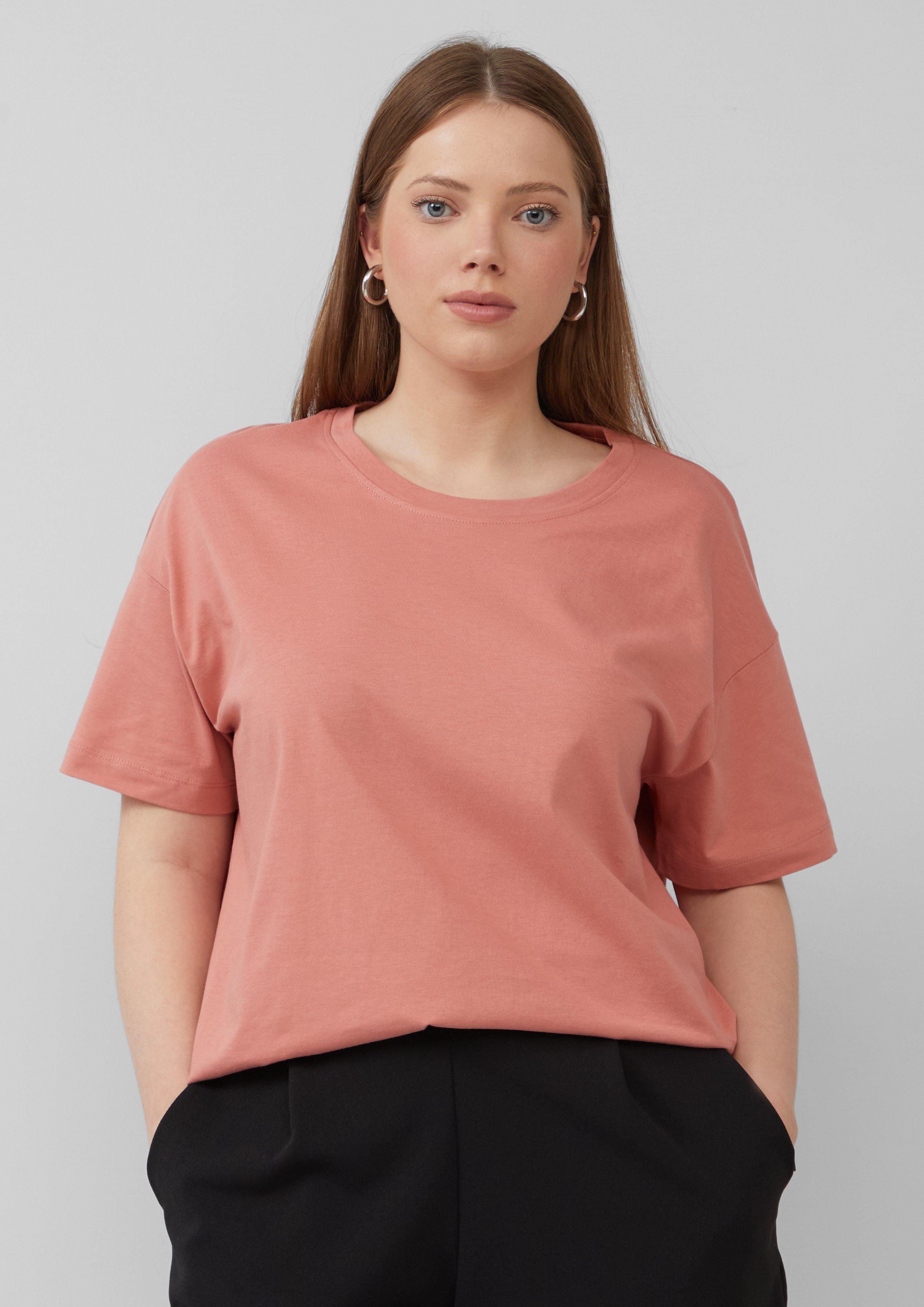 QS Kurzarmshirt Uni-Shirt im Loose Fit günstig online kaufen