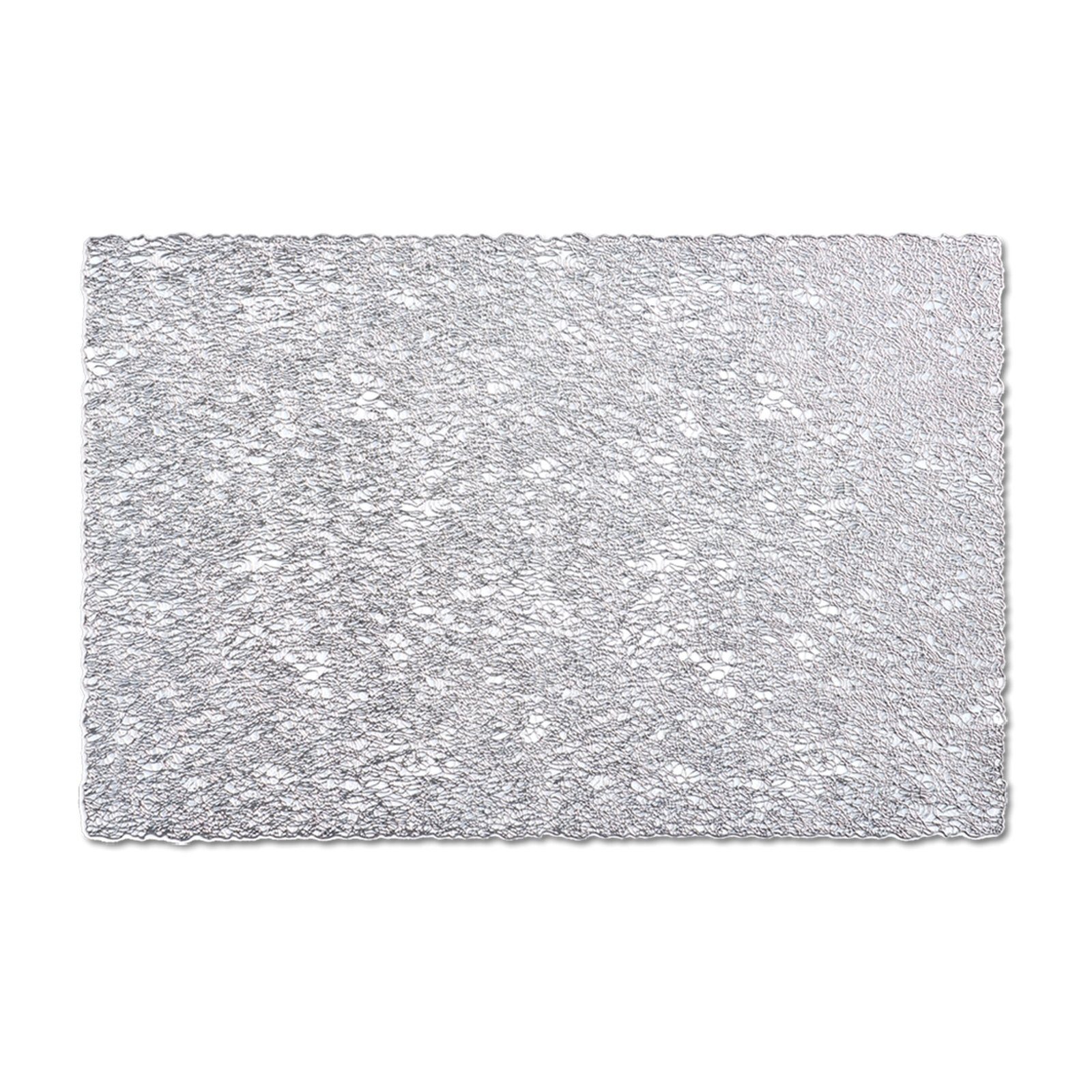 1-St) Silber, Zeller Weave Platzset, Present, (Stück, Rechteckig Platzmatte