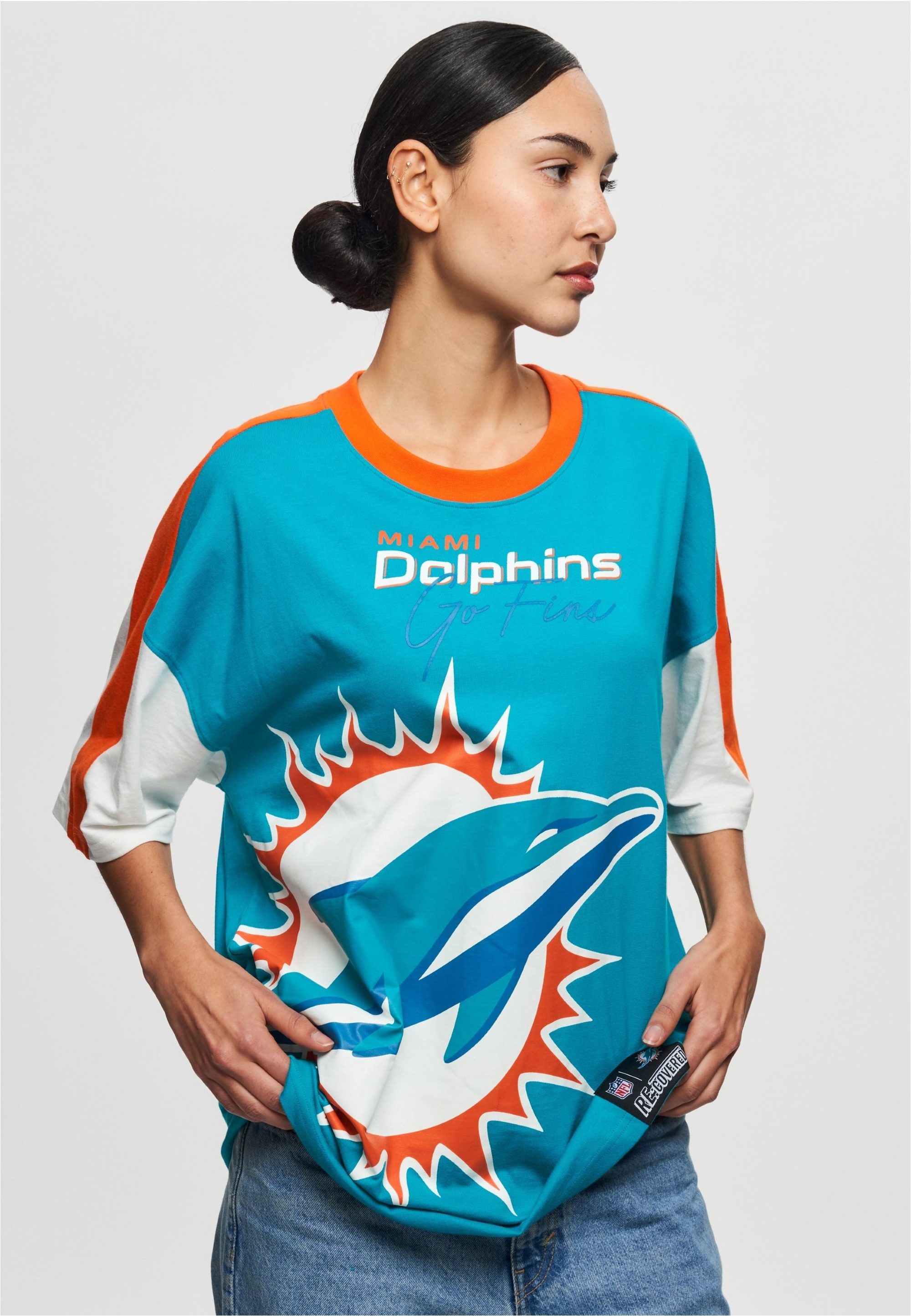 Recovered T-Shirt NFL Dolphins Miami Cut and Sew Oversized für alle Miami Dolphins-Fans