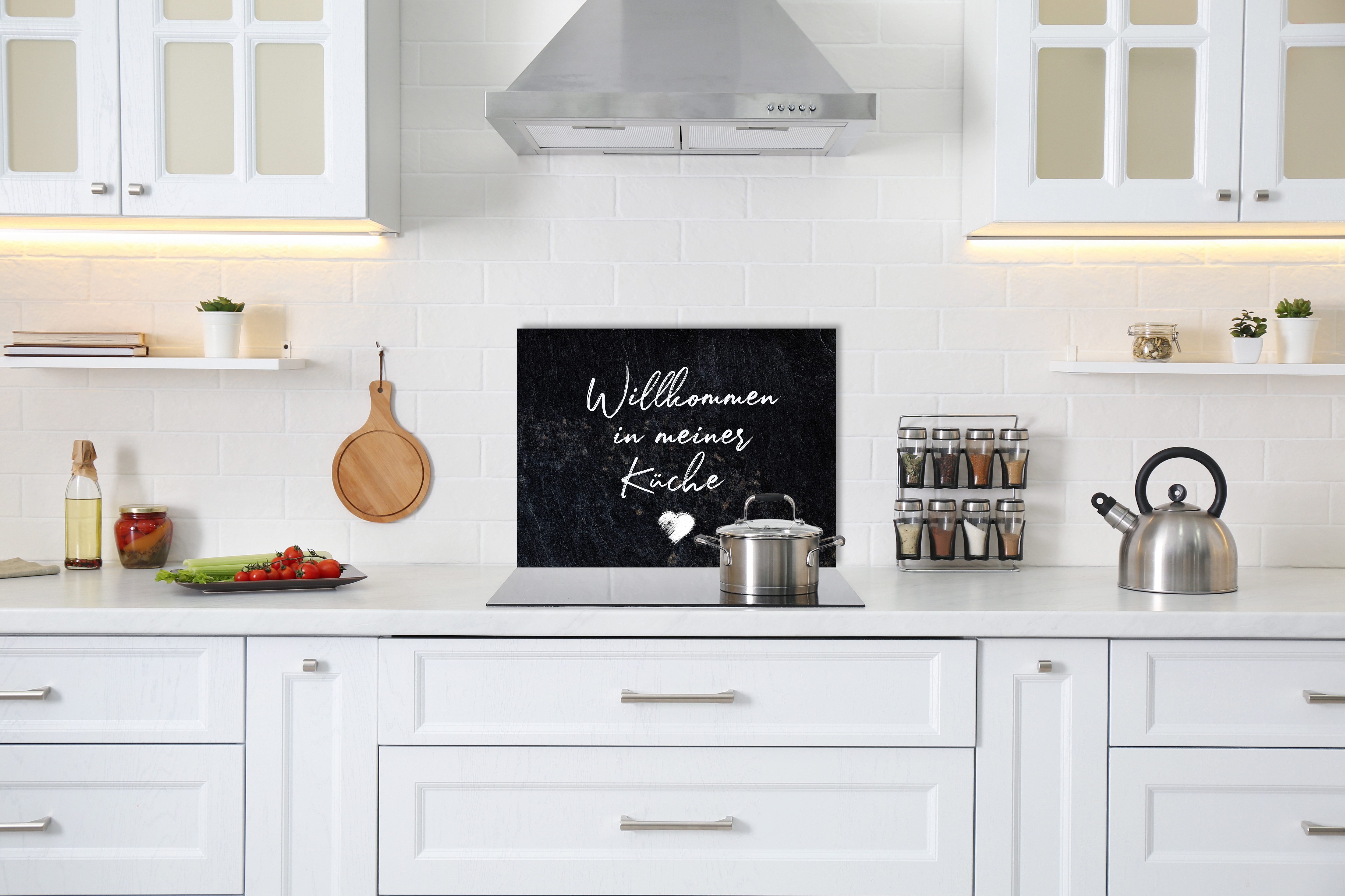 queence Küchenrückwand Schiefer Optik - Willkommen in meiner Küche - Spritz günstig online kaufen