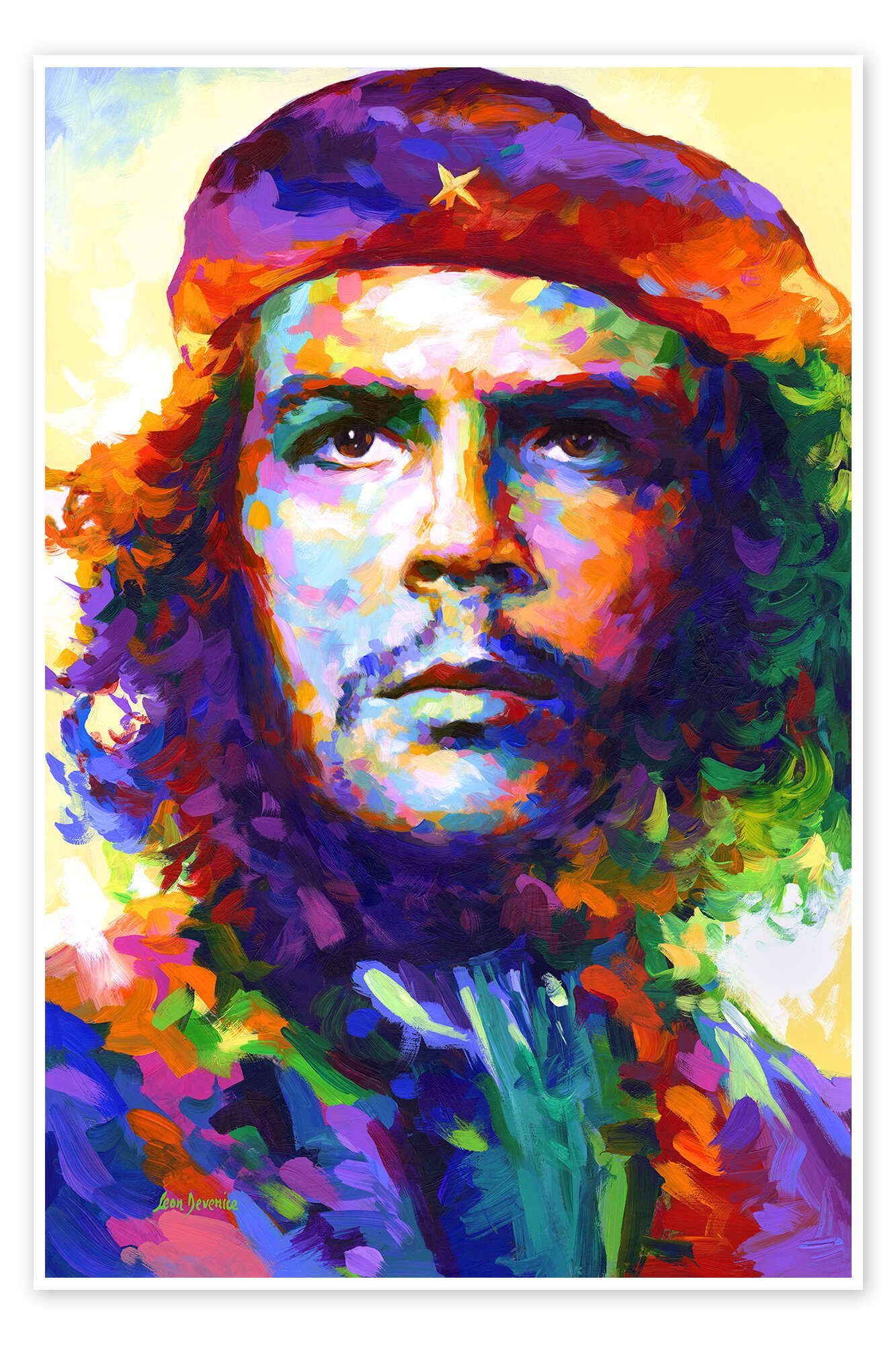 Posterlounge Wandbild Che Guevara Pop Art, Leon Devenice, erhältlich als Poster, Leinwandbild, Wandsticker oder Acrylglasbild