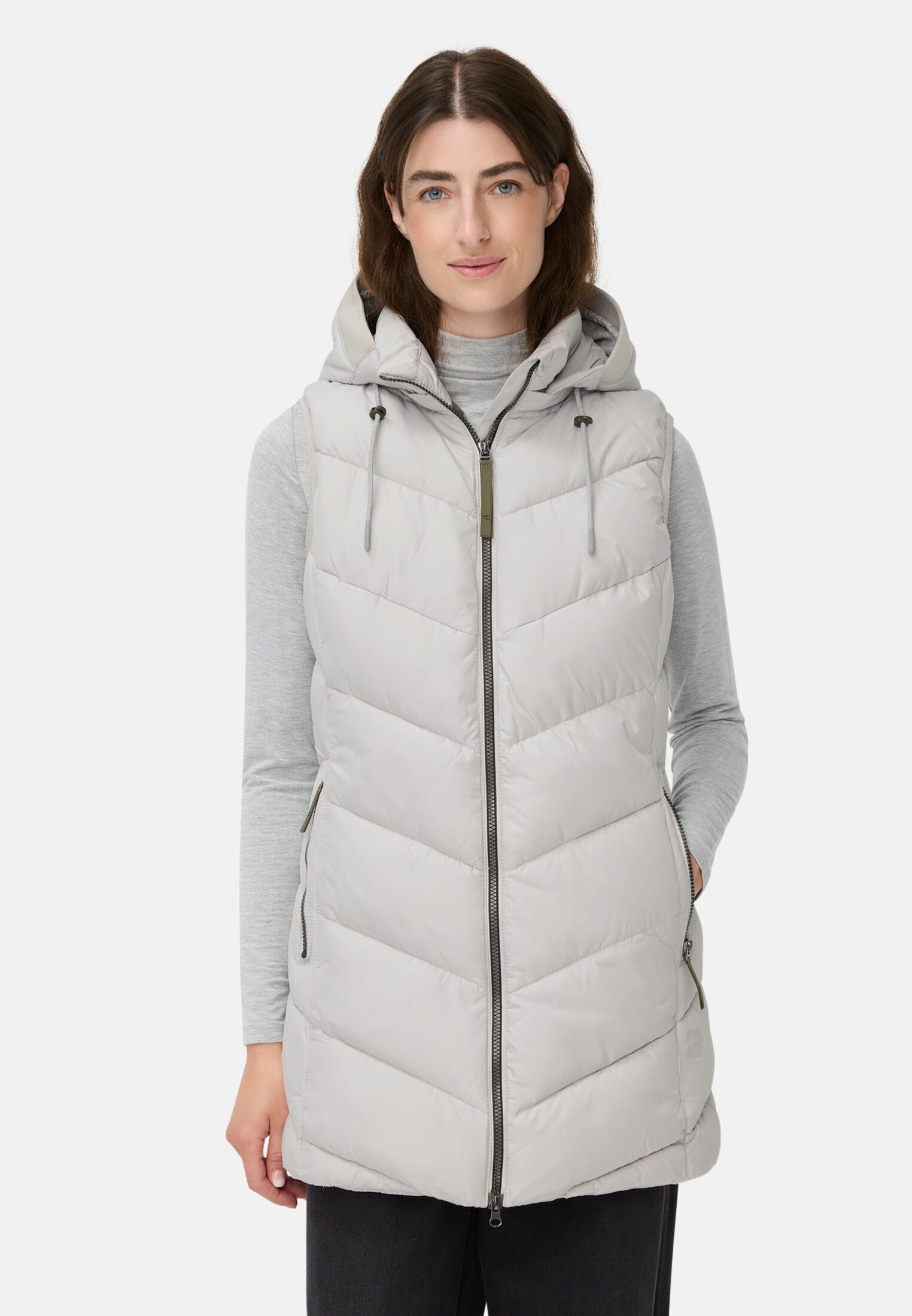 camel active Steppweste Weste mit abnehmbarer Kapuze ärmellos Abnehmbare Ka günstig online kaufen