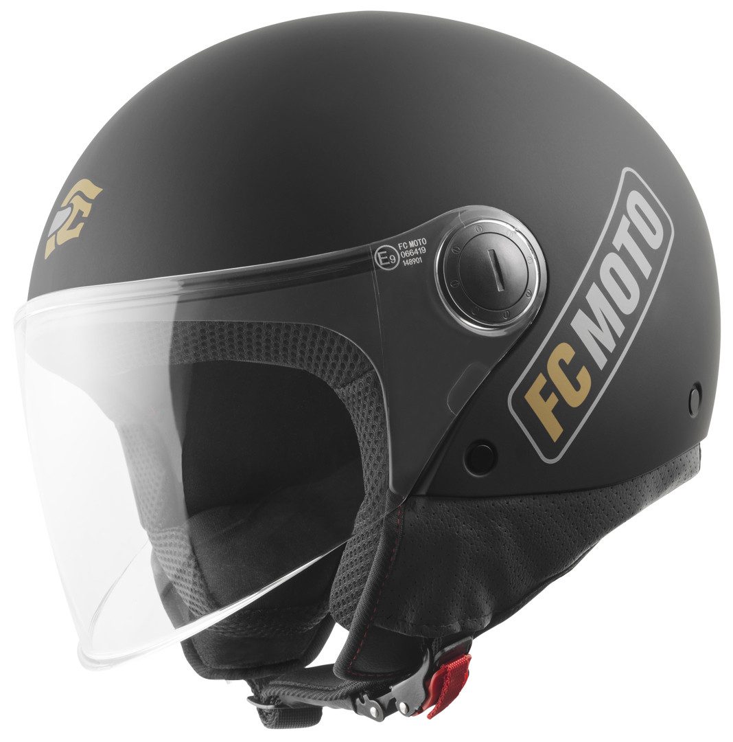 FC-Moto Motorradhelm Square-RS Jethelm, Herausnehmbares Innenfutter