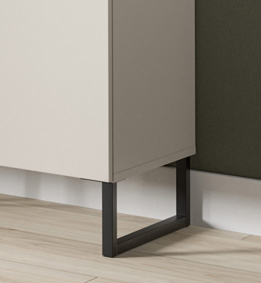 Inn.Furn Highboard Morena (Sideboard in Sand / Kaschmir, 3-türig, 150 x 112 cm), mit Soft-Close-Funktion