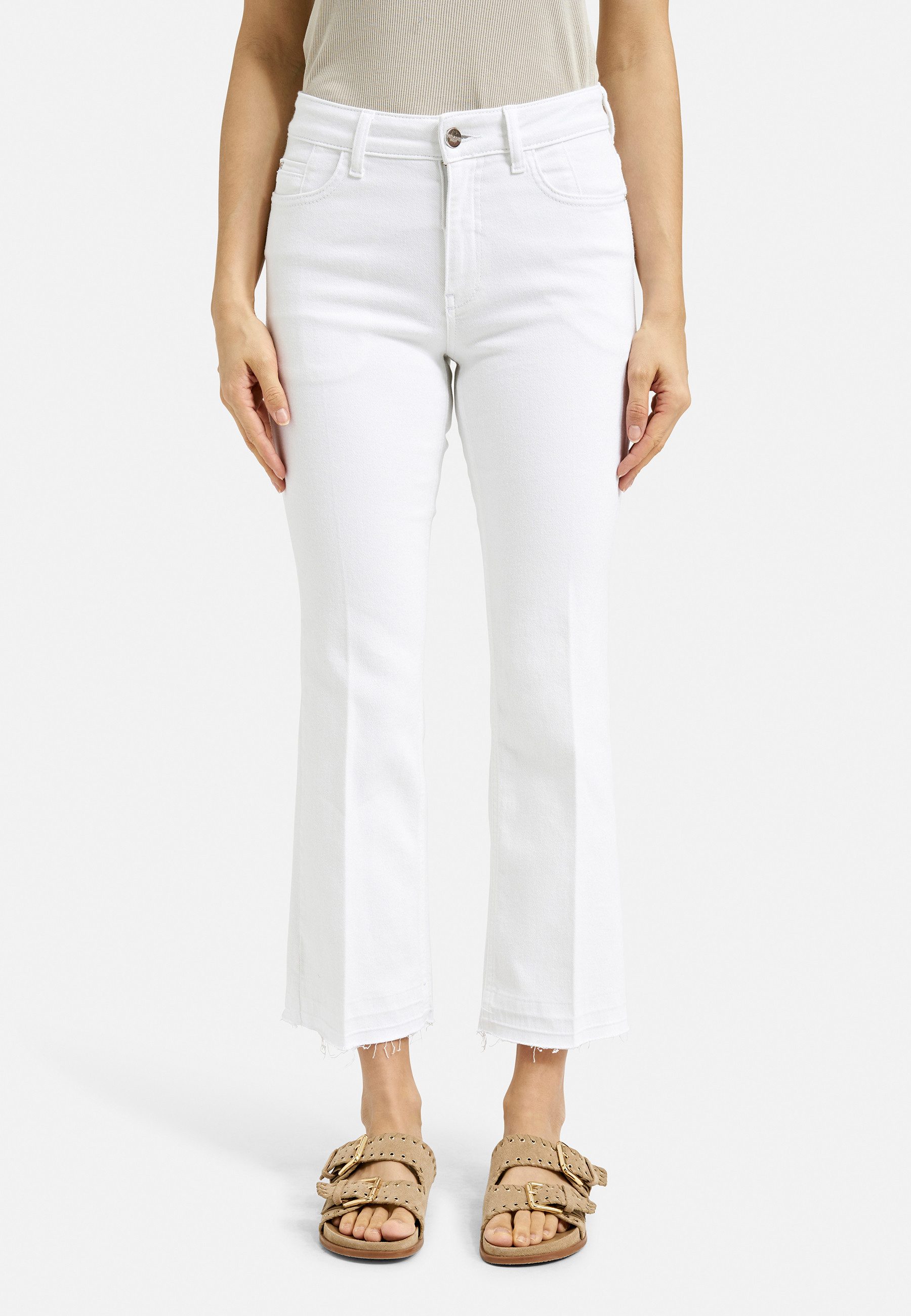 Milano Italy Weite Jeans mit offener günstig online kaufen