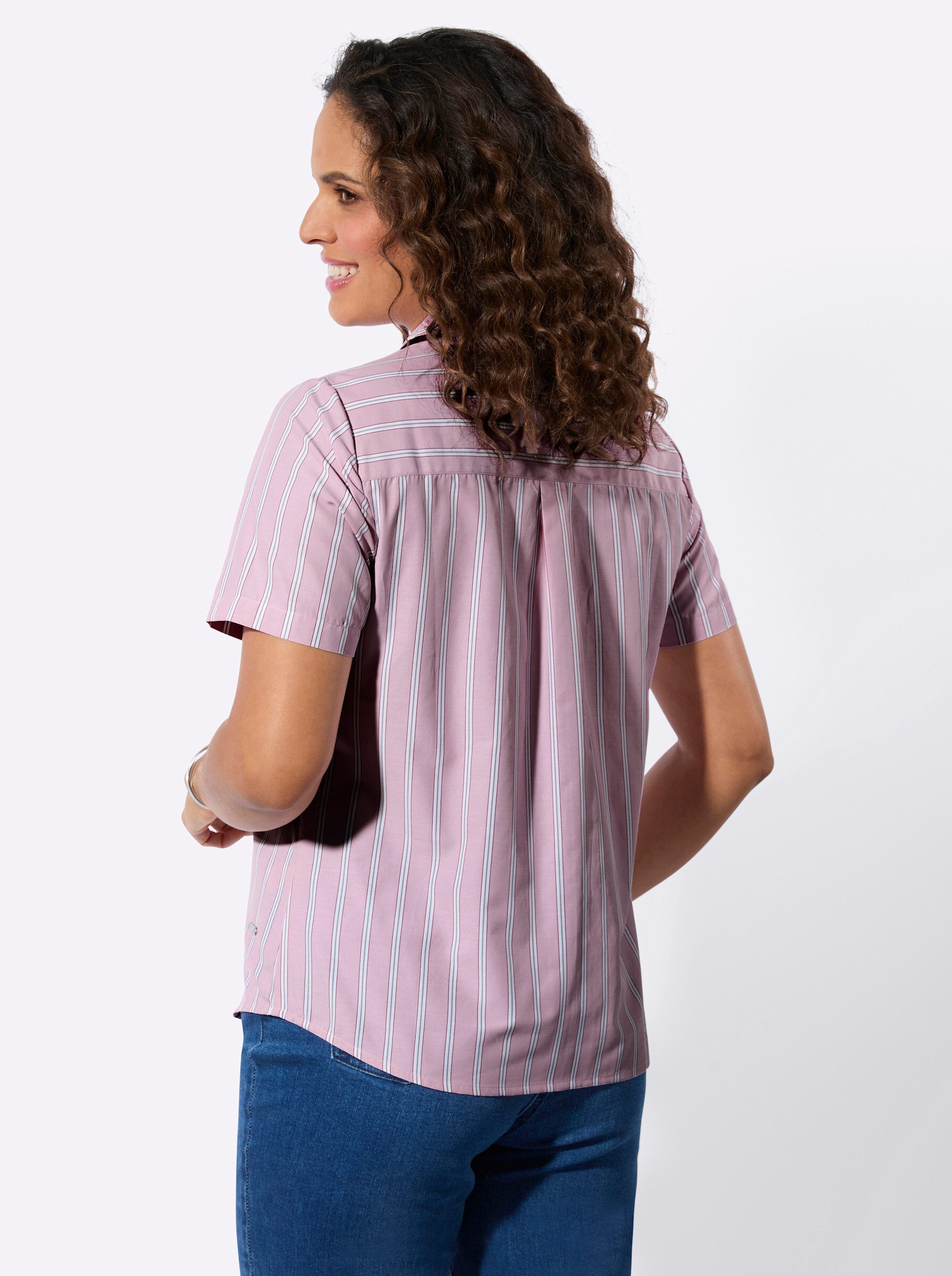 Witt Klassische Bluse Streifenbluse Kurzarm