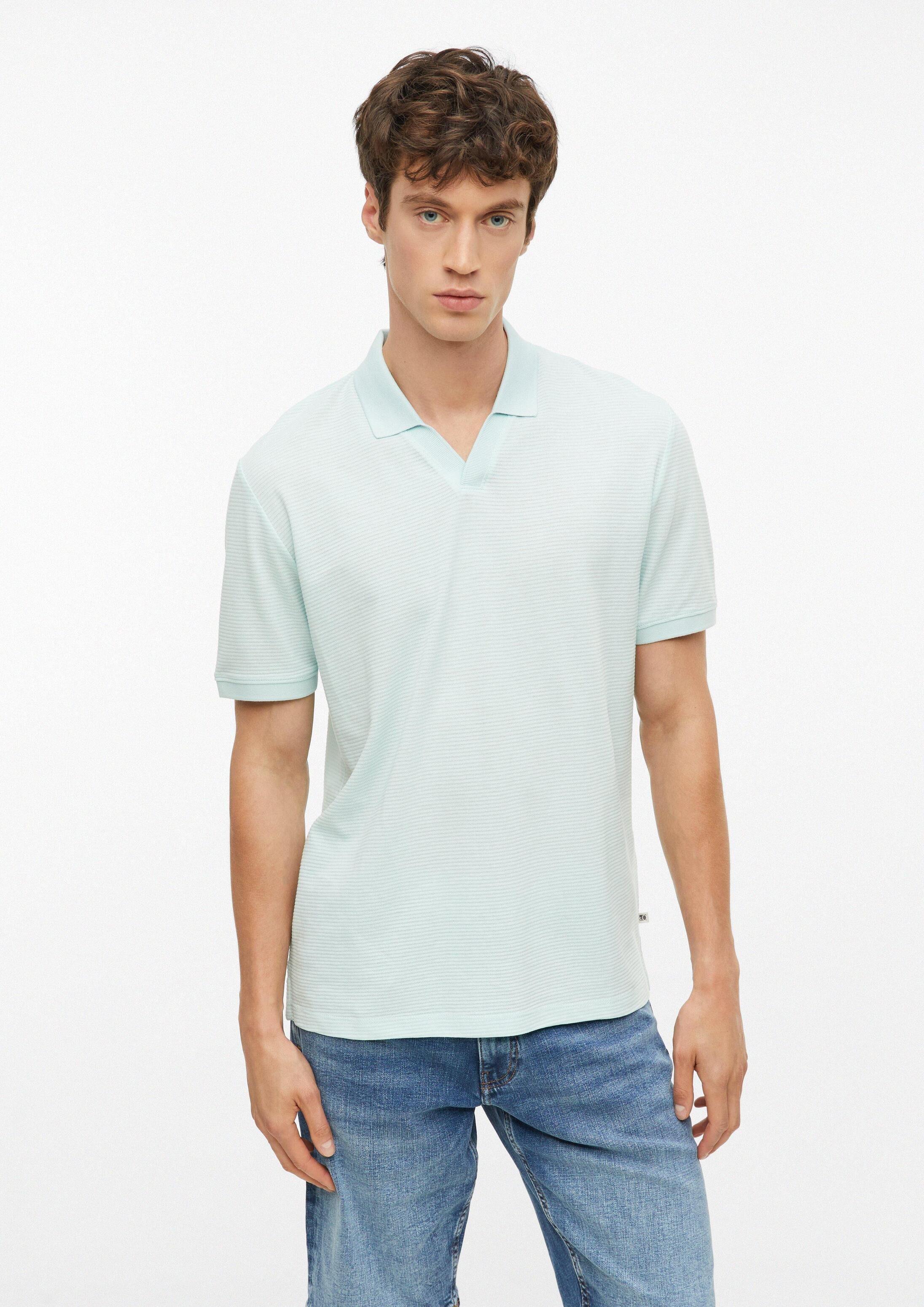 s.Oliver Kurzarmshirt Polo-Shirt Poloshirt mit Strukturstreifen