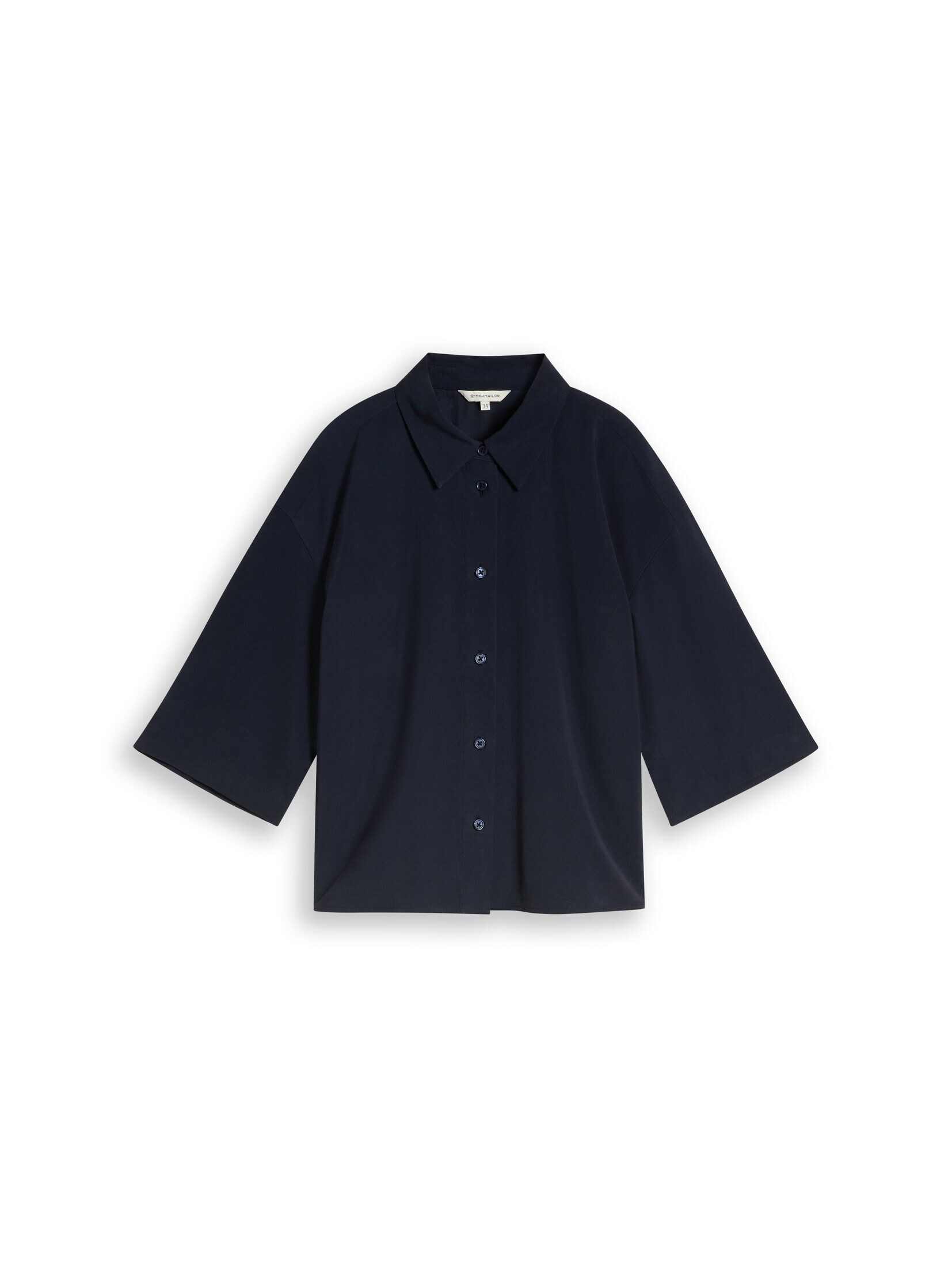 TOM TAILOR Langarmbluse Blusen & Shirts Oversize Hemdbluse mit 3/4-Arm