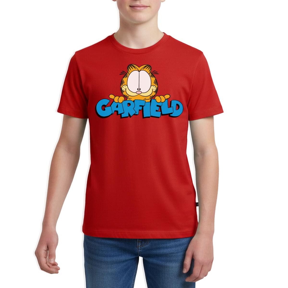 T-Shirt Garfield Gesicht Logo Teenager Premium T-Shirt