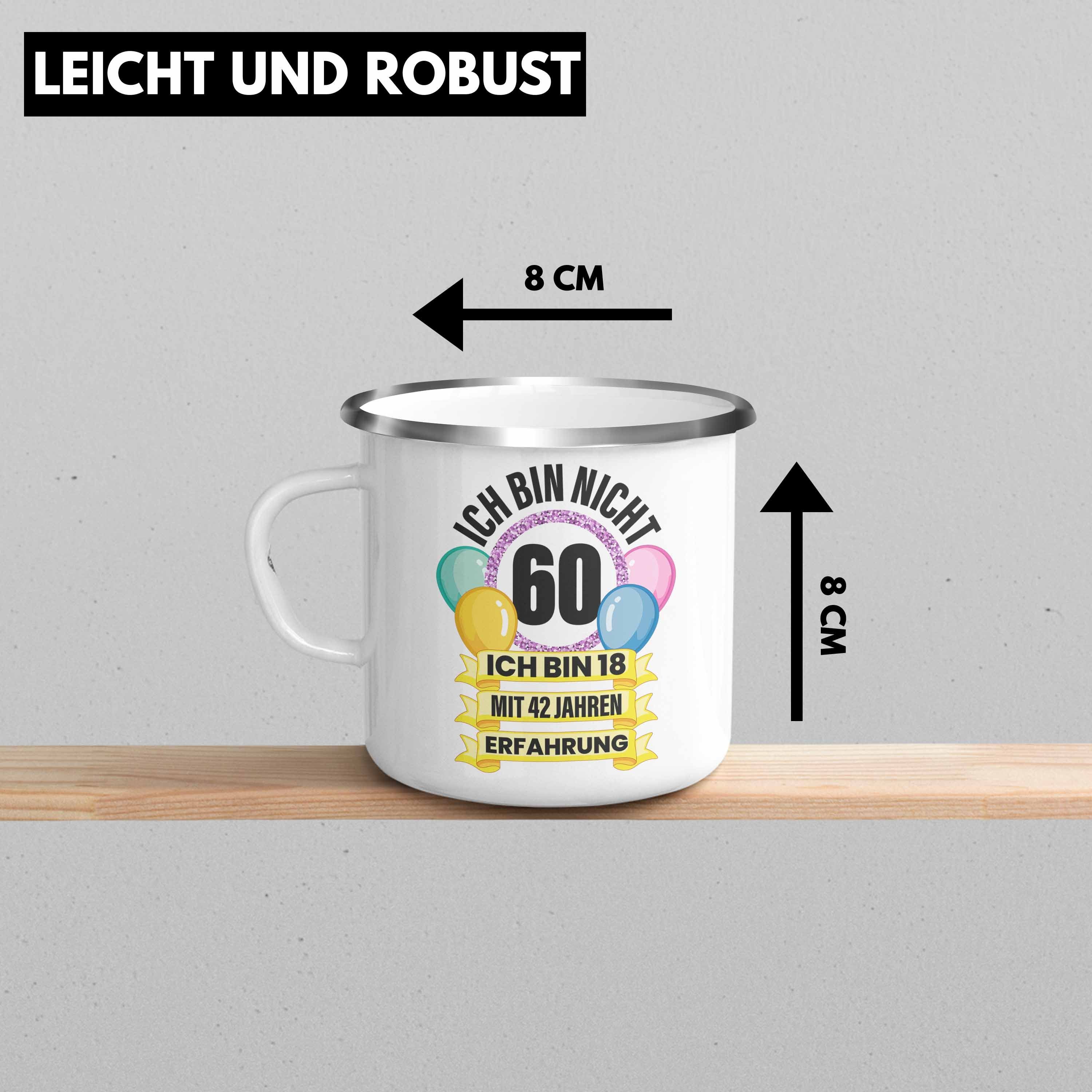 Lustig Frauen Geschenkidee Männer Mann Geschenk 60 Geburtstag Frau Tasse Geschenke Silber Trendation Mutter 60 Trendation Thermotasse Emaille - Jahre 60. Alt 60er