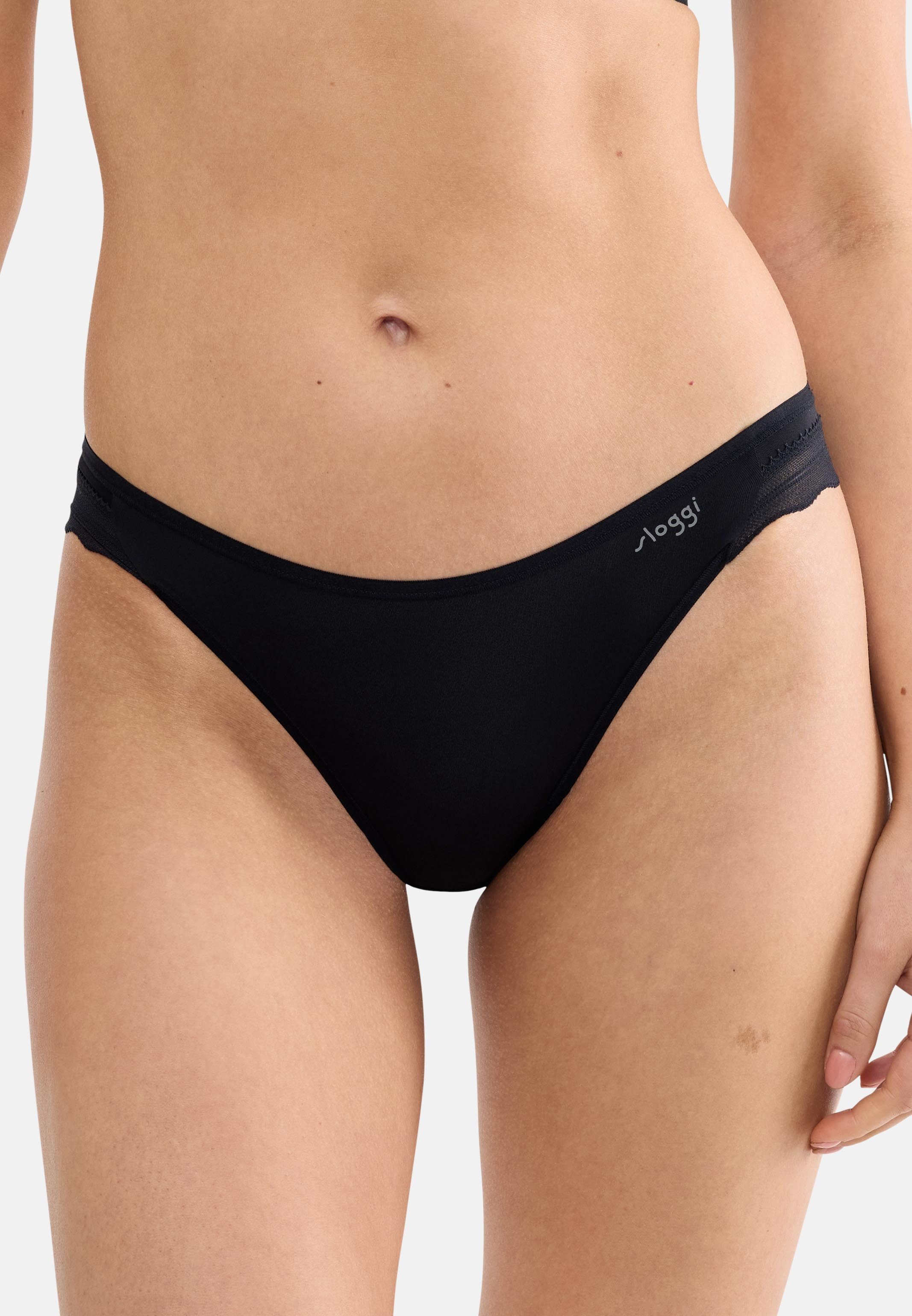 sloggi Taillenslip 4er Pack Go Blush (Spar-Set, 4-St) Taillen Slip - Atmungsaktiv - Feminine Spitze mit Bogenkante