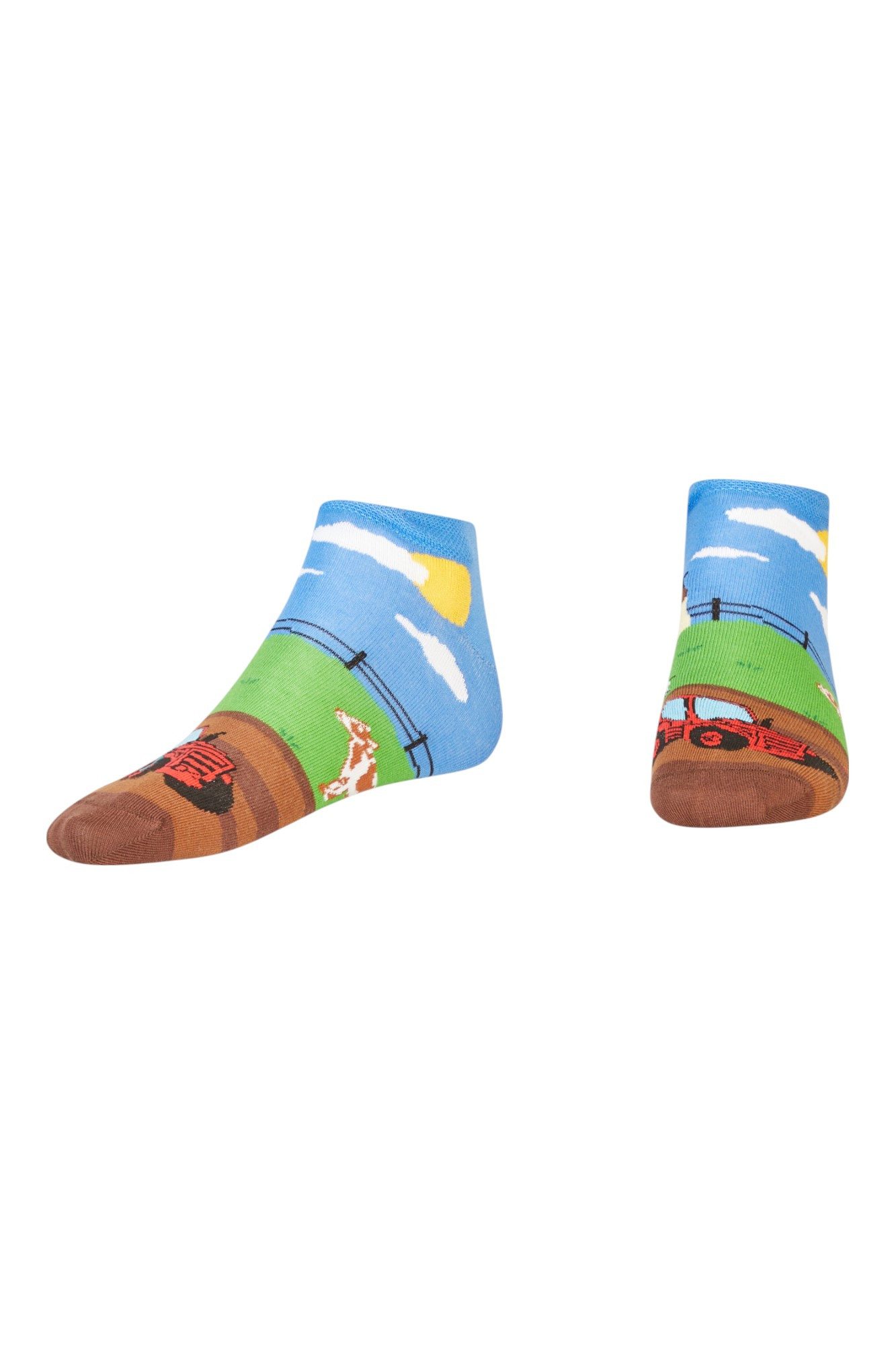 AbgeStrumpft Freizeitsocken AbgeStrumpft Traktor Sneaker (1 Paar, 1-Paar, 1 Paar) nahtloser Zehenanschluss