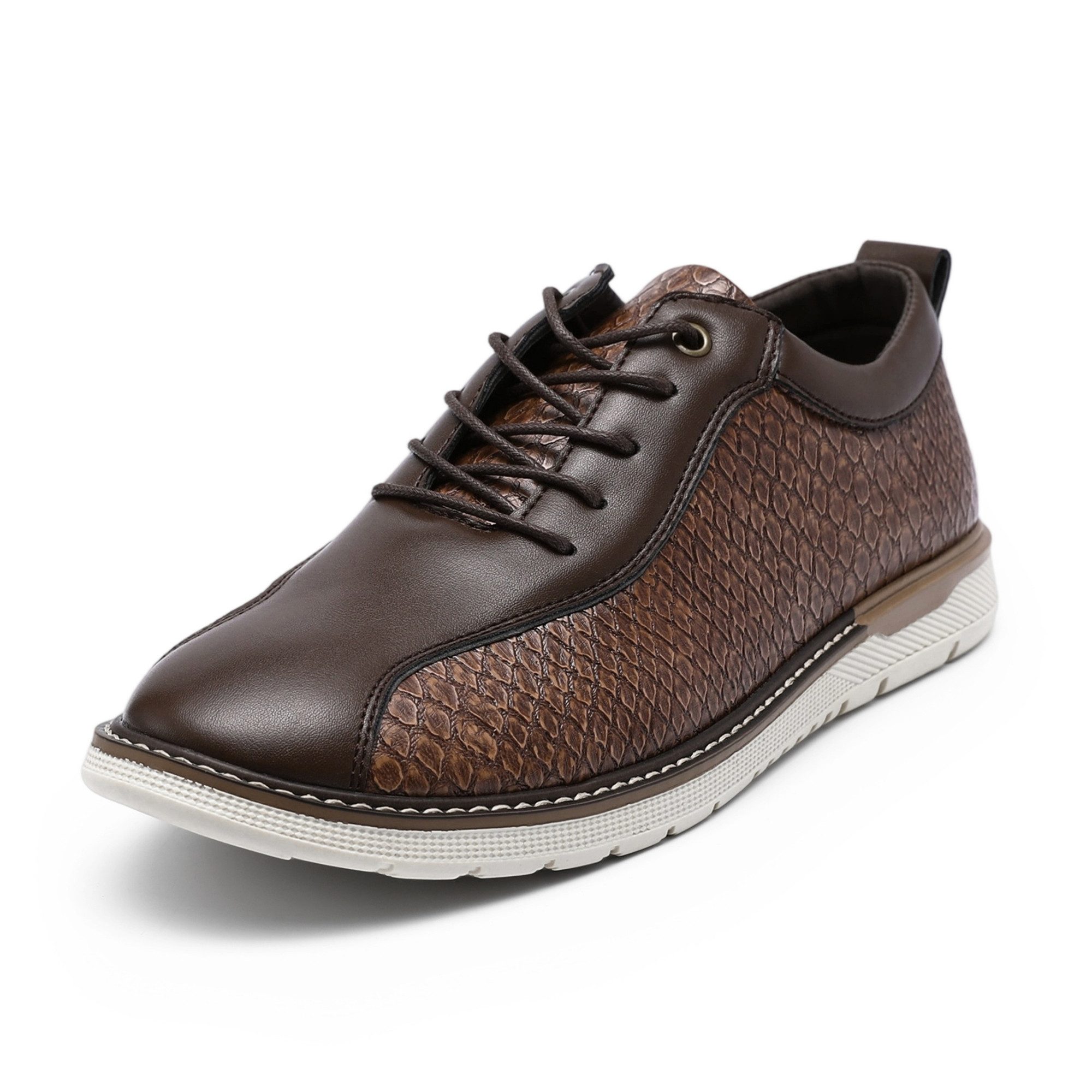Allthemen Schnürschuh mit Krokodildruck Halbschuhe atmungsaktive Business F günstig online kaufen