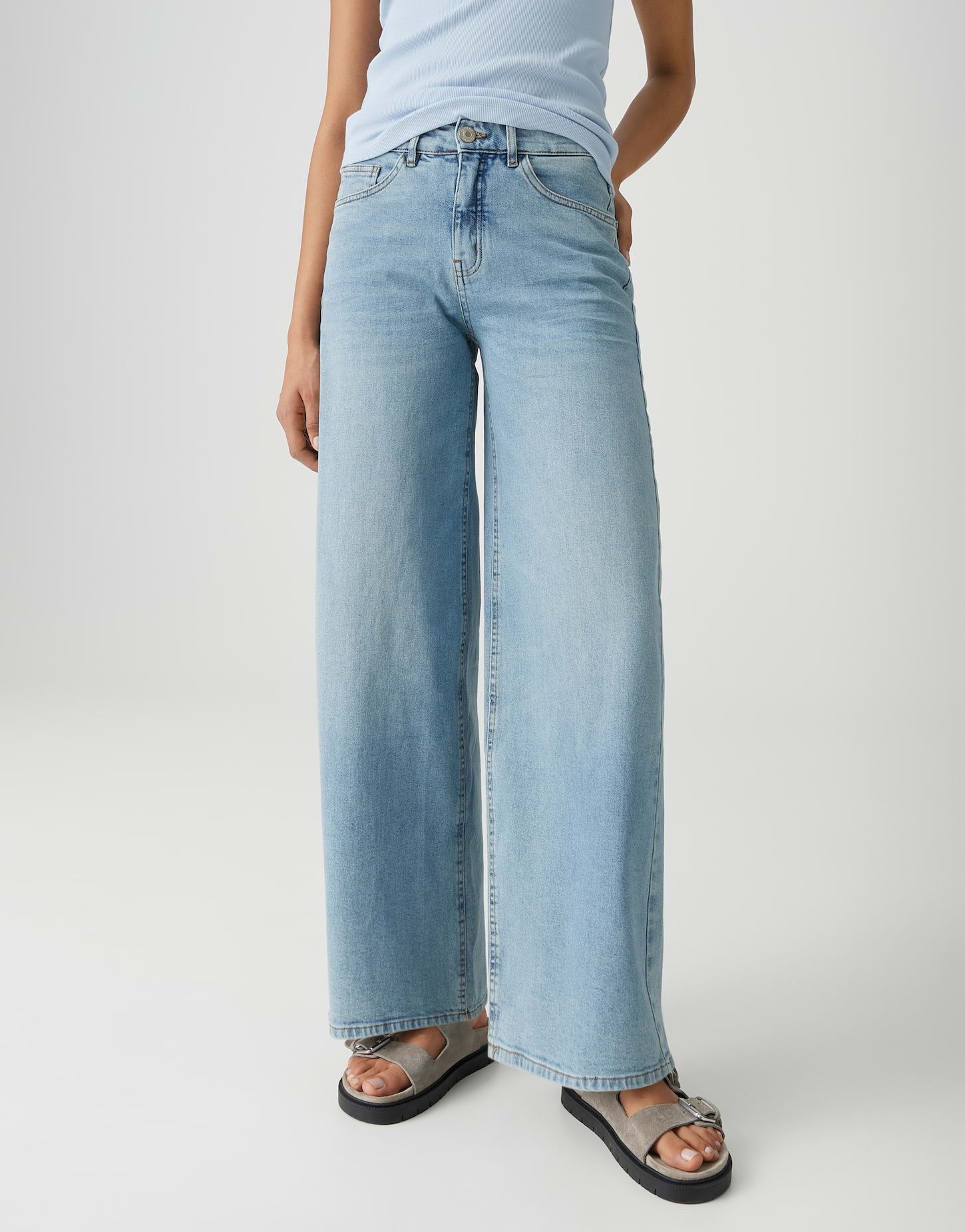 OPUS Palazzohose MIVA RETRO mit elastischem Komfortbund Mid Rise Sehr weite günstig online kaufen