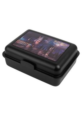 United Labels® Lunchbox Harry Potter Brotdose - Hogwarts Lunchbox mit Trennwand Schwarz, Kunststoff (PP)