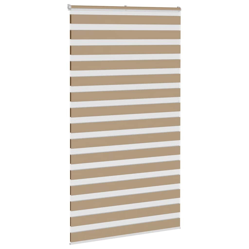 Rollo Doppelrollo Sandbraun 130x200 cm Stoffbreite 125,9 cm Polyester, vidaXL