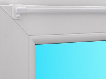 Gardinenstange Vitragestange "Maui" - 2 Stück -, dekondo, ausziehbar, Fenstermontage, Fensterhaken klemmbar, inkl. Fensterhaken für einen Klemmbereich von 15-20 mm