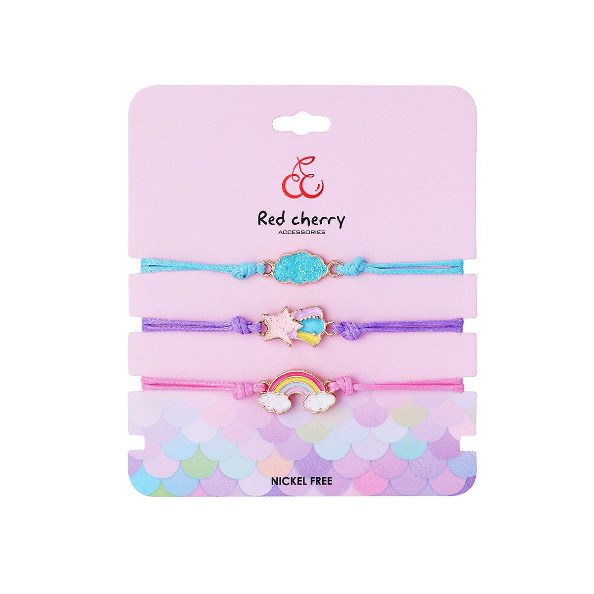 Kaket Armband Set 3 Stück Armband Mädchen, Freundschaftsarmband (Kinder Einstellbare Geflochten Armband, Regenbogen Rrmband), für Mädchen Geschenke und Mitgebsel Kindergeburtstag
