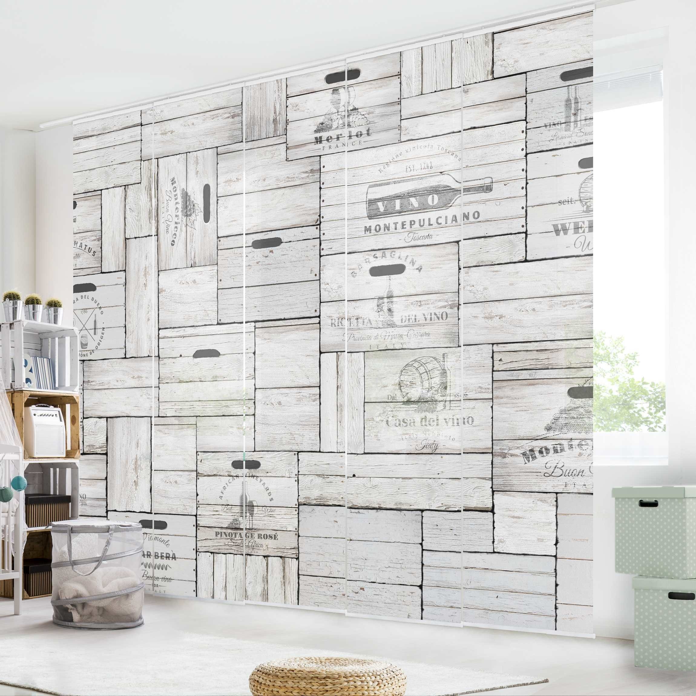 Bilderdepot24 Schiebegardine modern Flächenvorhang blickdicht Shabby günstig online kaufen