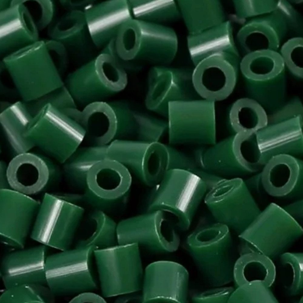 NABBI Bügelperlen PhotoPearls® Perlen Ø 5mm, 1.100 Stk., dunkelgrün (9)