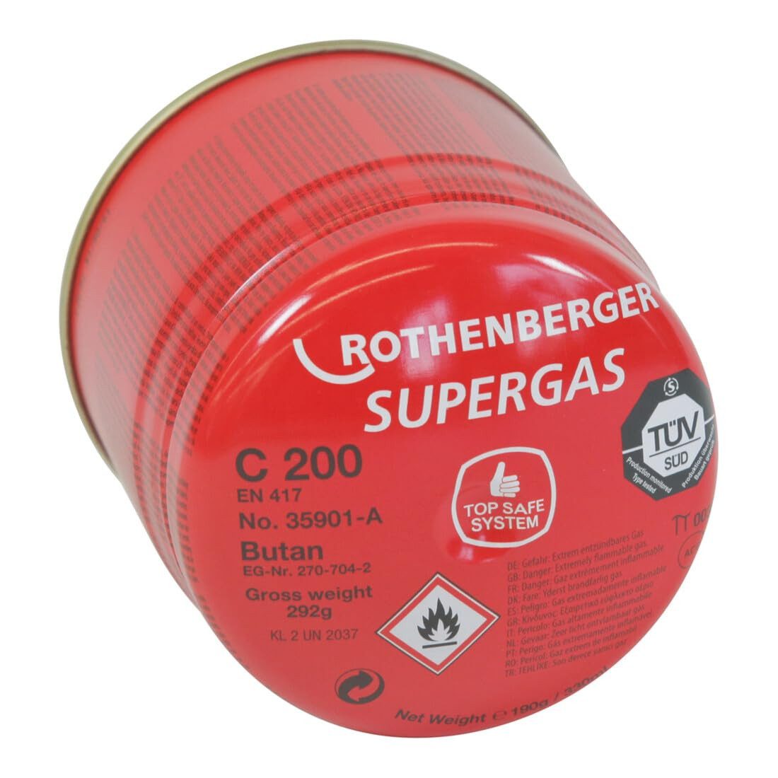 Rothenberger Lötkolben Rothenberger Supergas C 200 TSS mit Sicherheitssystem, Sprachversion A