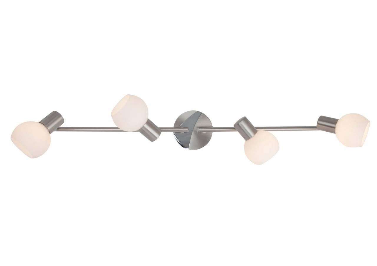 Brilliant Deckenstrahler Tiara, ohne Leuchtmittel, Spotrohr 4flg eisen/weiß