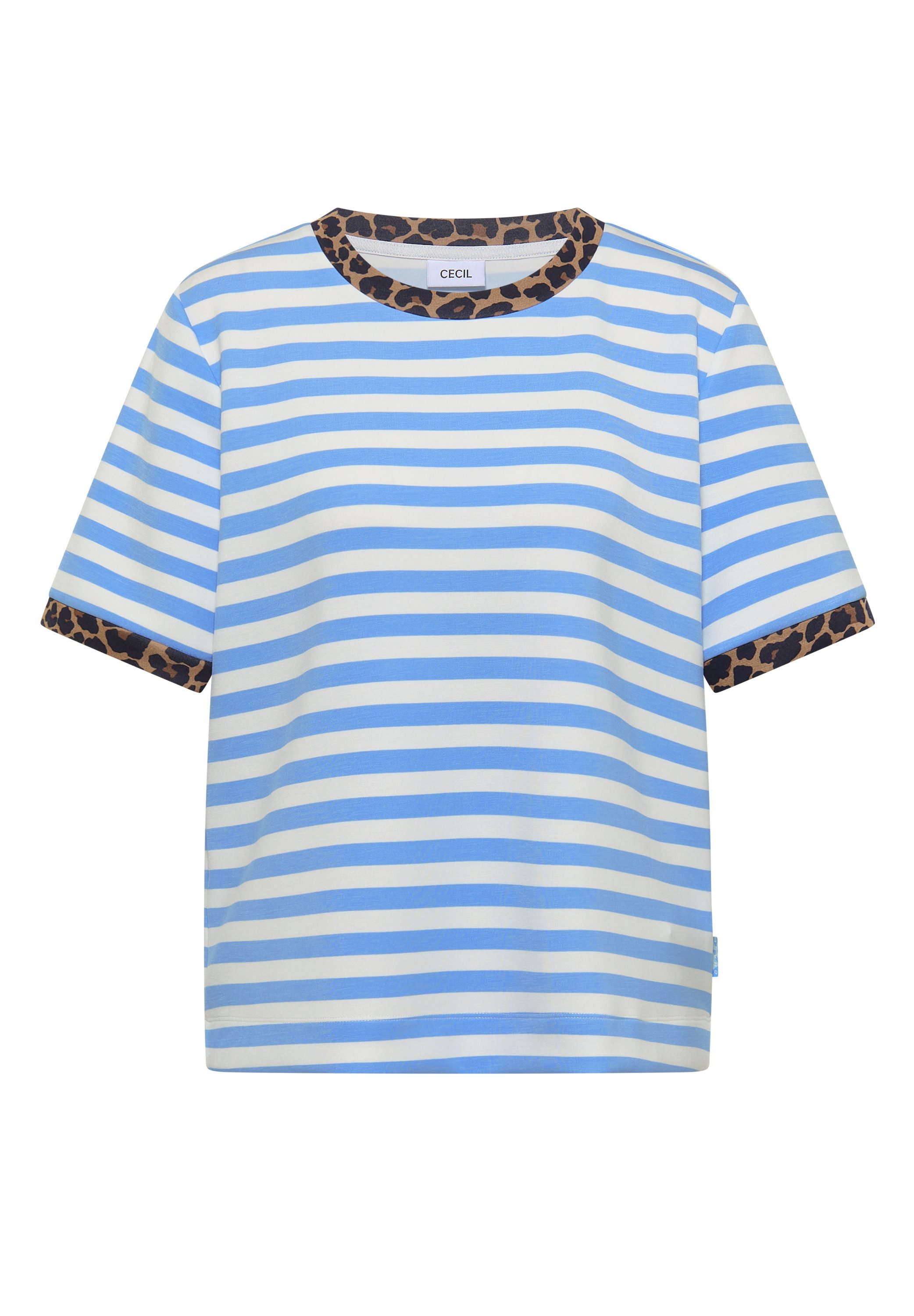 CECIL T-Shirt mit Animal-Print Details, Softer Viskosemix, Rundhals – Bild 3 von 5