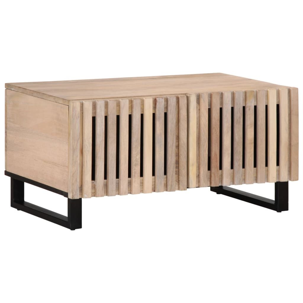 vidaXL Couchtisch Couchtisch Weiß 80x51x40 cm Massivholz (1-St)
