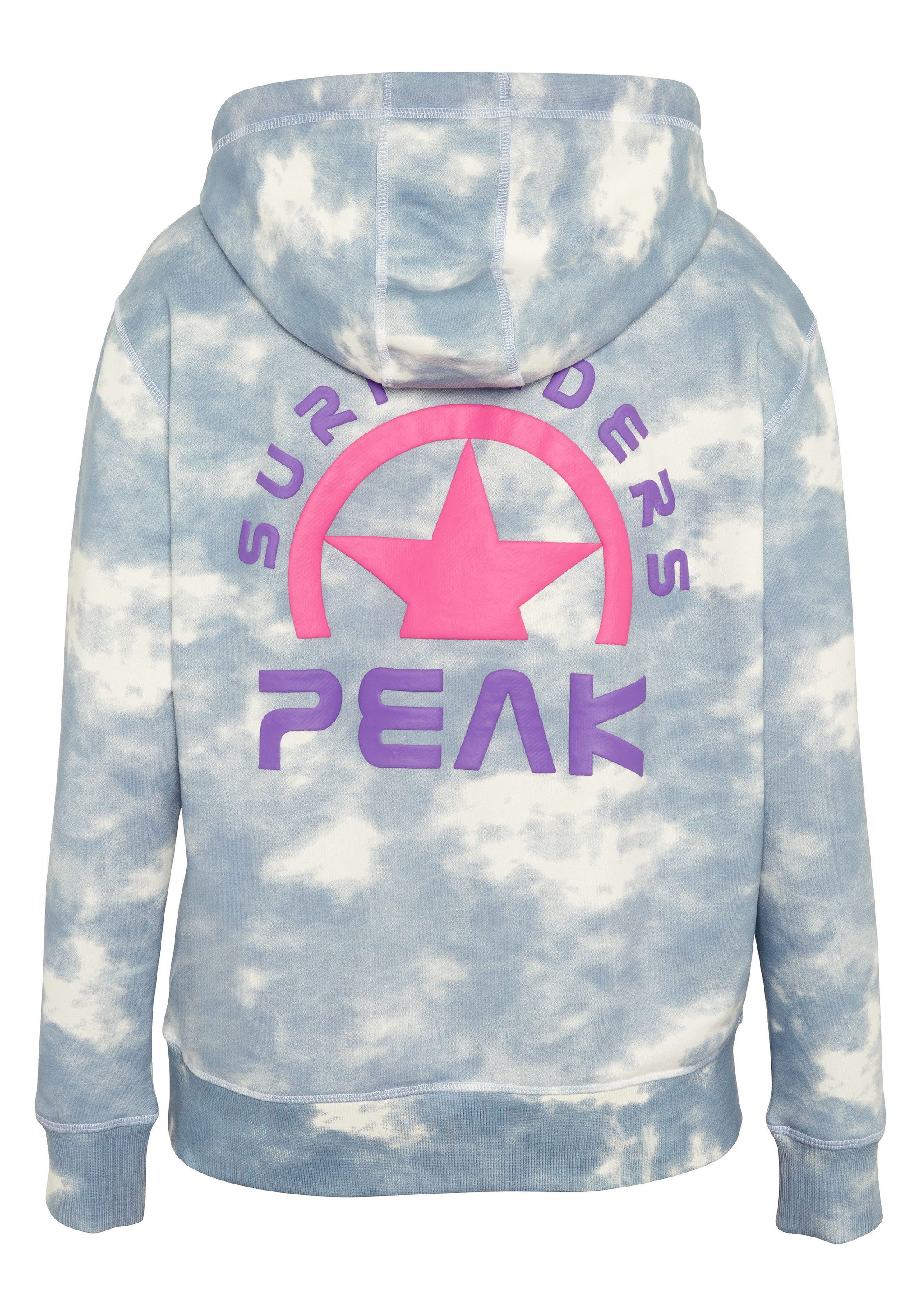 Kapuzensweatjacke Kapuzenpullover mit Foam-Print 1