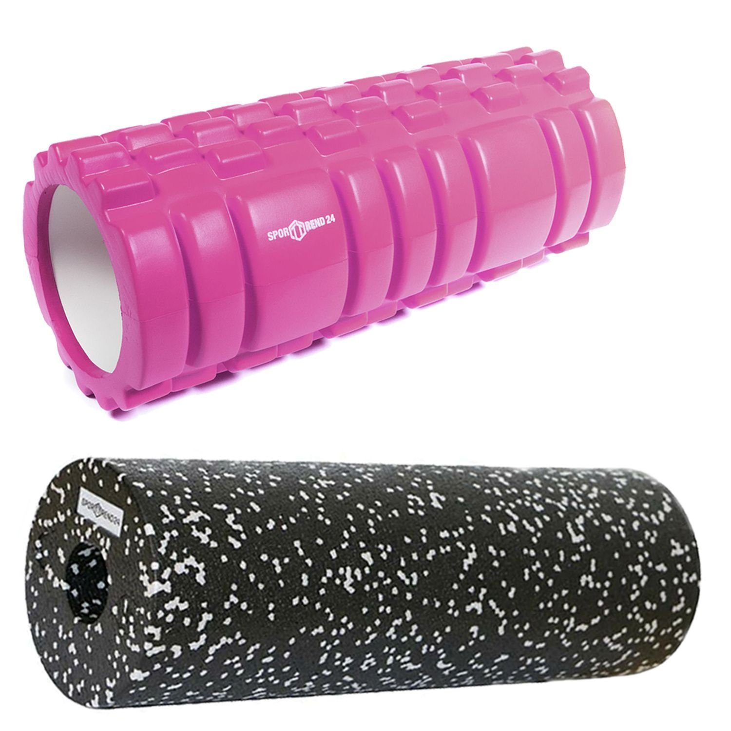 Massagerolle Rolle mit Noppen Pink + Rolle 45 x 15cm