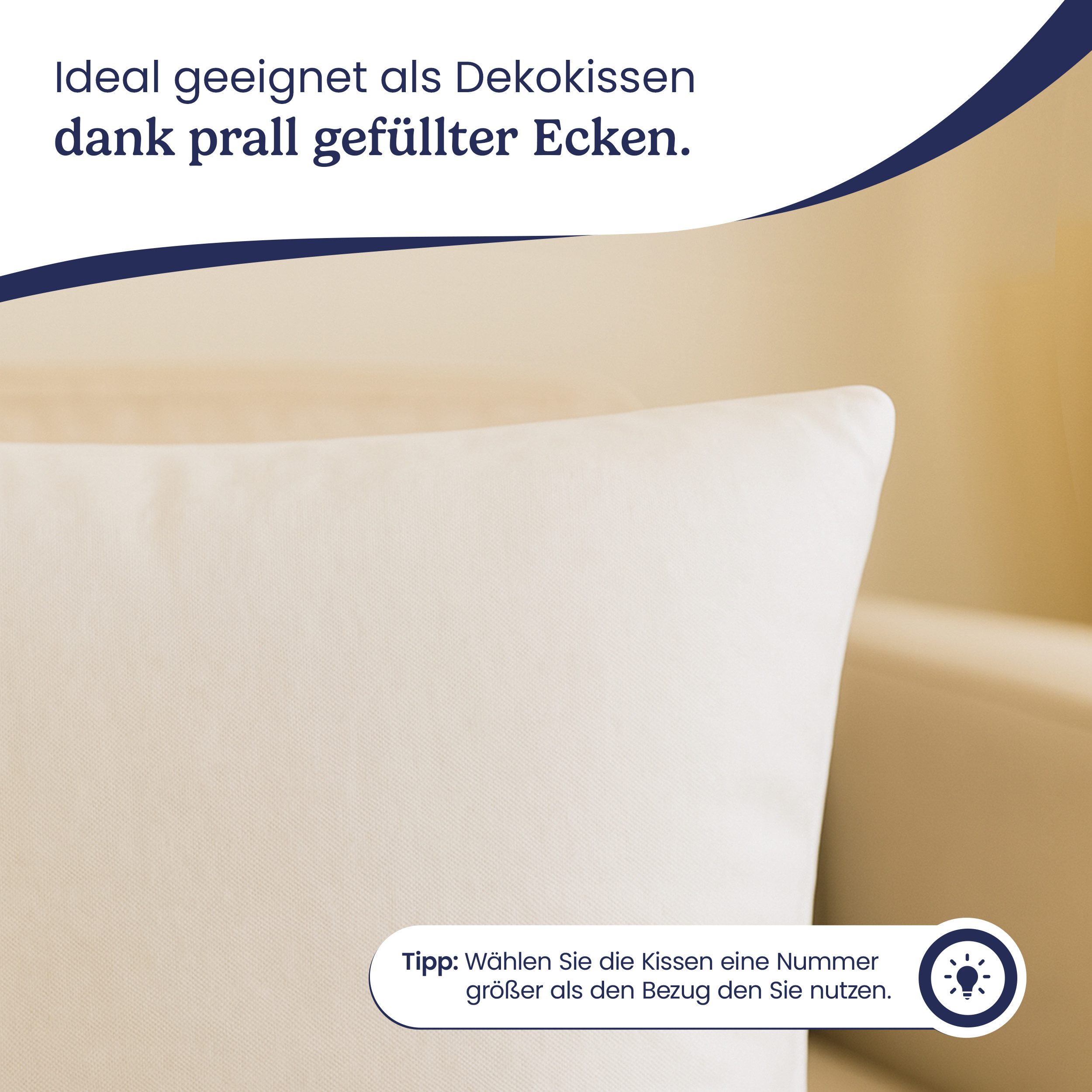 Gentle North Microfaserkissen 6er-Set Kopfkissen – Deko- & Füllkissen, weich und waschbar – Bild 4 von 5