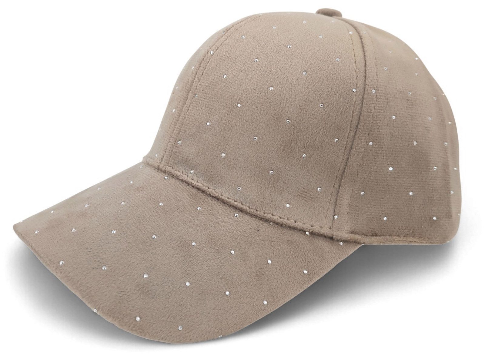 Baseball Cap Samt Baseball Cap mit Strass