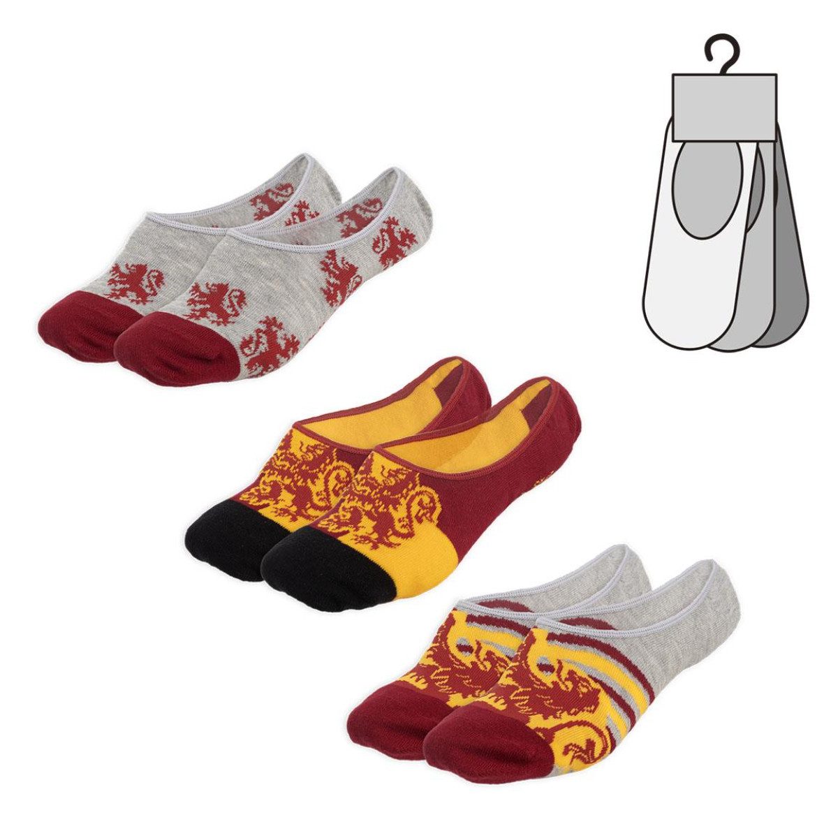 Harry Potter Sportsocken Adult Socken Socks Set 3 Stück mit Baumwollanteil günstig online kaufen