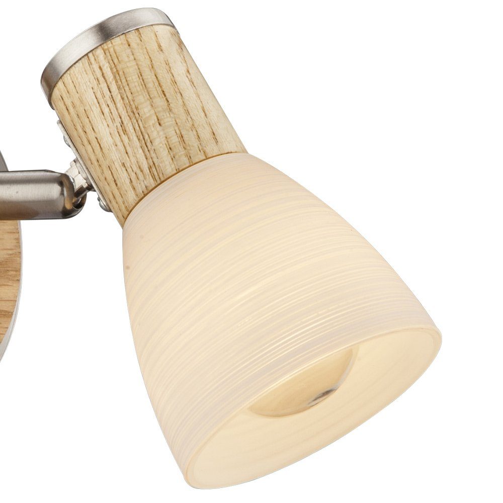 LED Holz Leuchte Wand Leuchtmittel Strahler etc-shop Warmweiß, FERNBEDIENUNG Glas Farbwechsel, Spot Lampe inklusive, Wandleuchte,