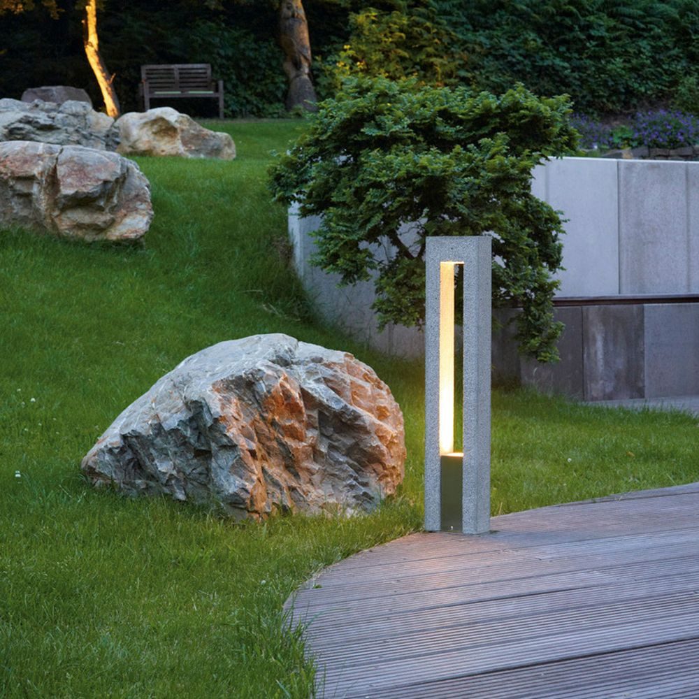 SLV Außen-Stehlampe Wegeleuchte Arrock Arc, GU10, Granit