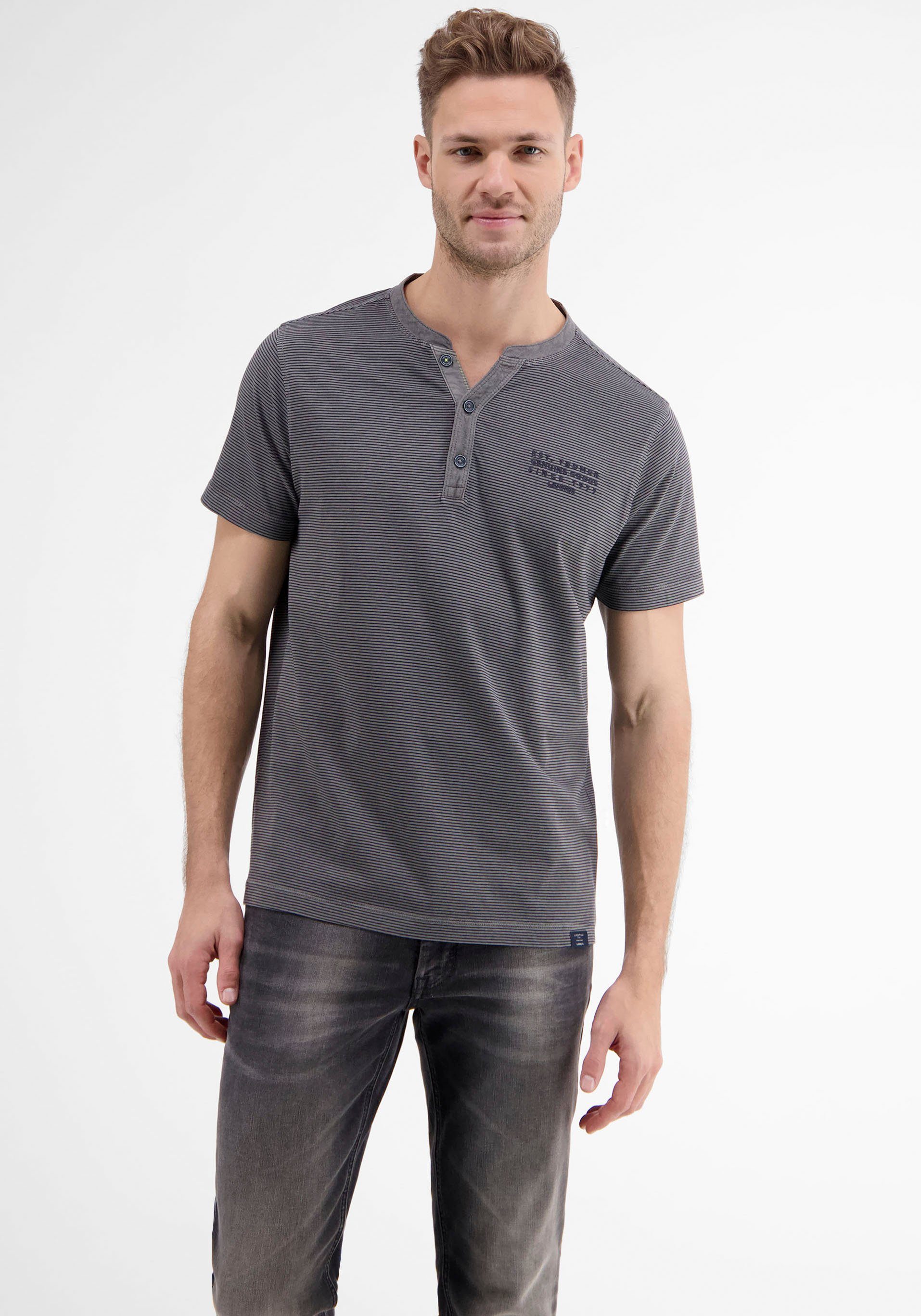 LERROS Kurzarmshirt aus reiner Baumwolle basalt grey