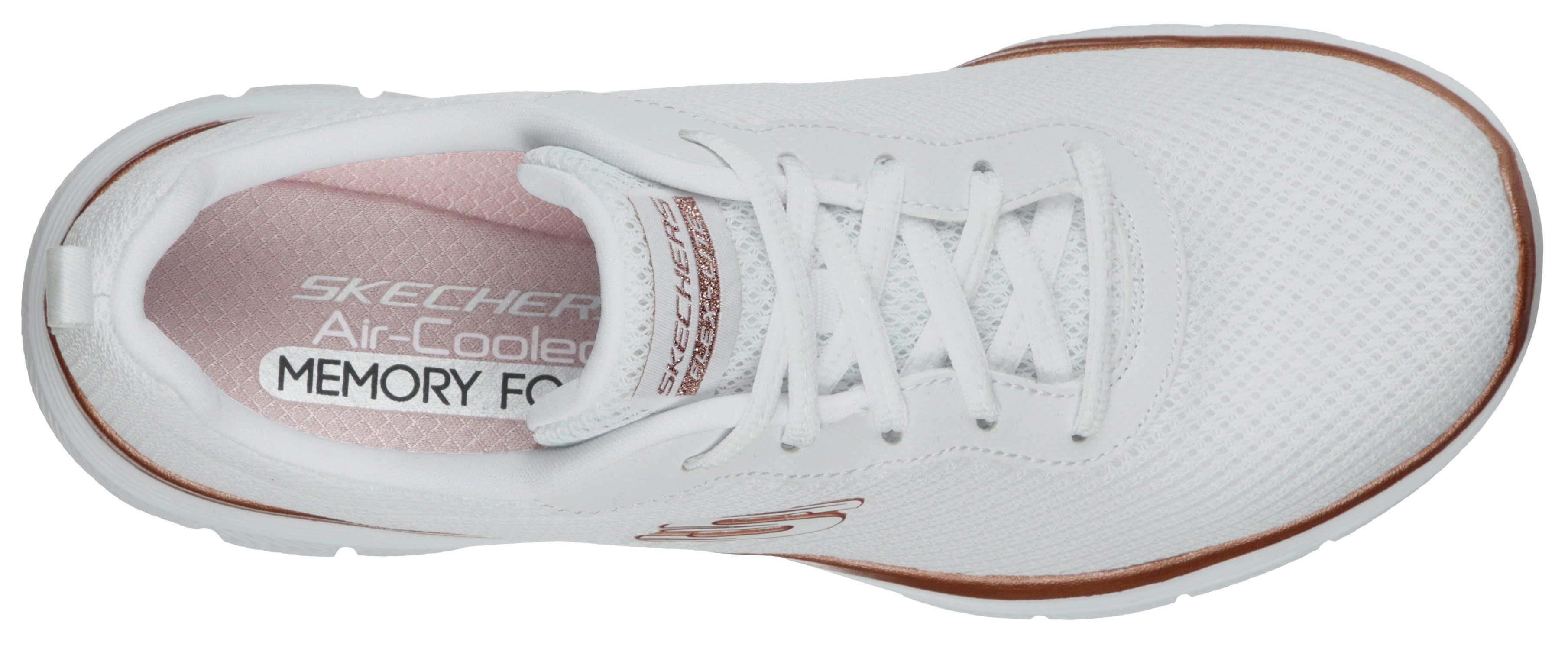 weiß-roségoldfarben APPEAL 4.0 Foam Air-Cooled Memory Ausstattung VIEW Skechers mit Sneaker FLEX BRILLINAT