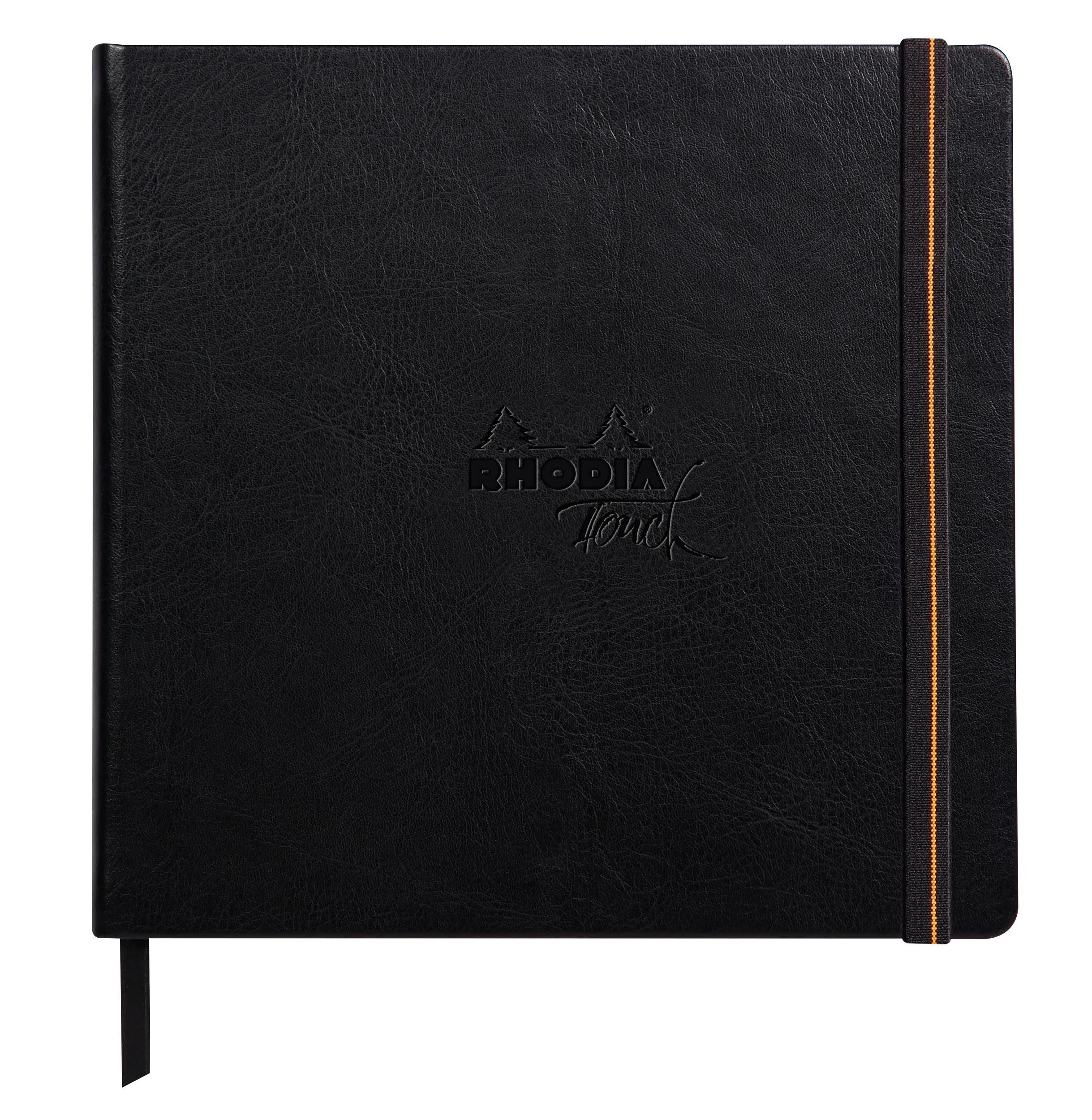 EXACOMPTA Einsteck-Fotoalbum Touch Carb'On book fest 21x21cm 56 Bl blanko 120g Schwarz 116117C, Rhodia, Blöcke, Hefte und Notizbücher