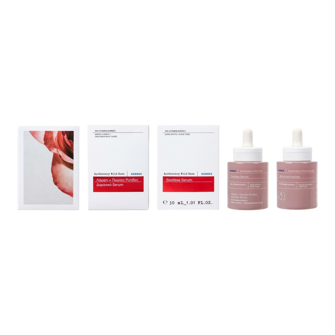 Korres Gesichtsserum Apothecary Wild Rose Spotless Serum, für Alle Hauttypen